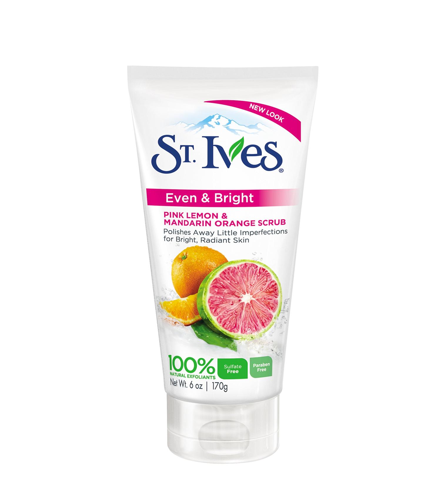 St Ives Even and Bright Pink Lemon and Mandarin Orange Scrub 6 oz