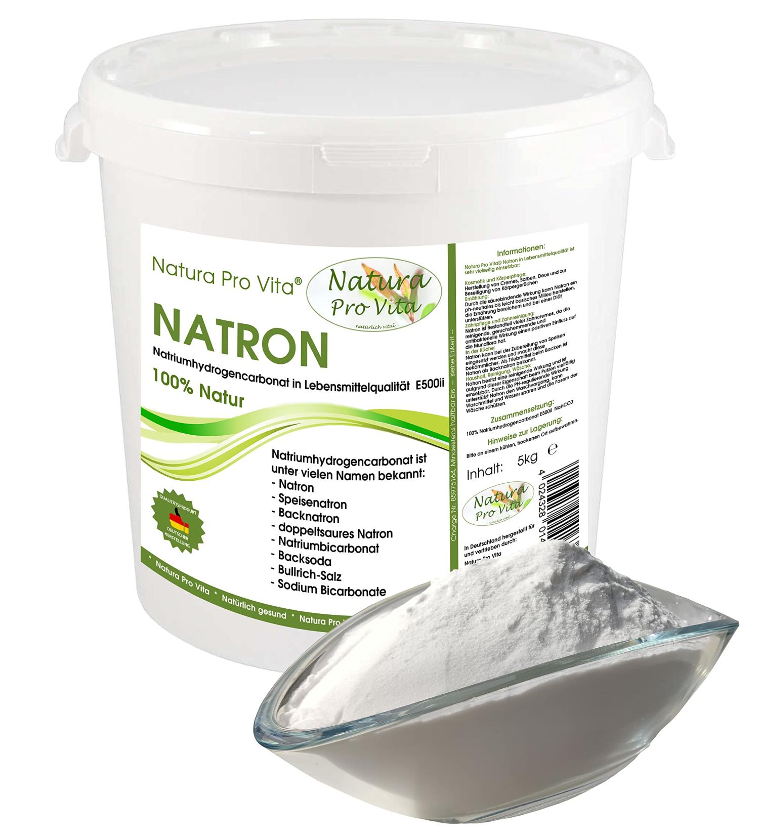 Pure Baking Soda Powder E500ii - 5kg | Vegan Aluminum-Free Multi-Purpose Cleaner for Food Body Care and Linen - Buy Online on GoSupps.com