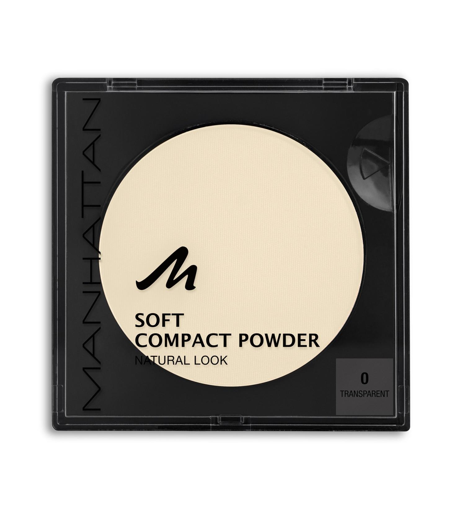 Manhattan Soft Compact Powder - Bright Matt Finish Transparent 9g | Even Complexion 1 Pack - Buy Online on GoSupps.com