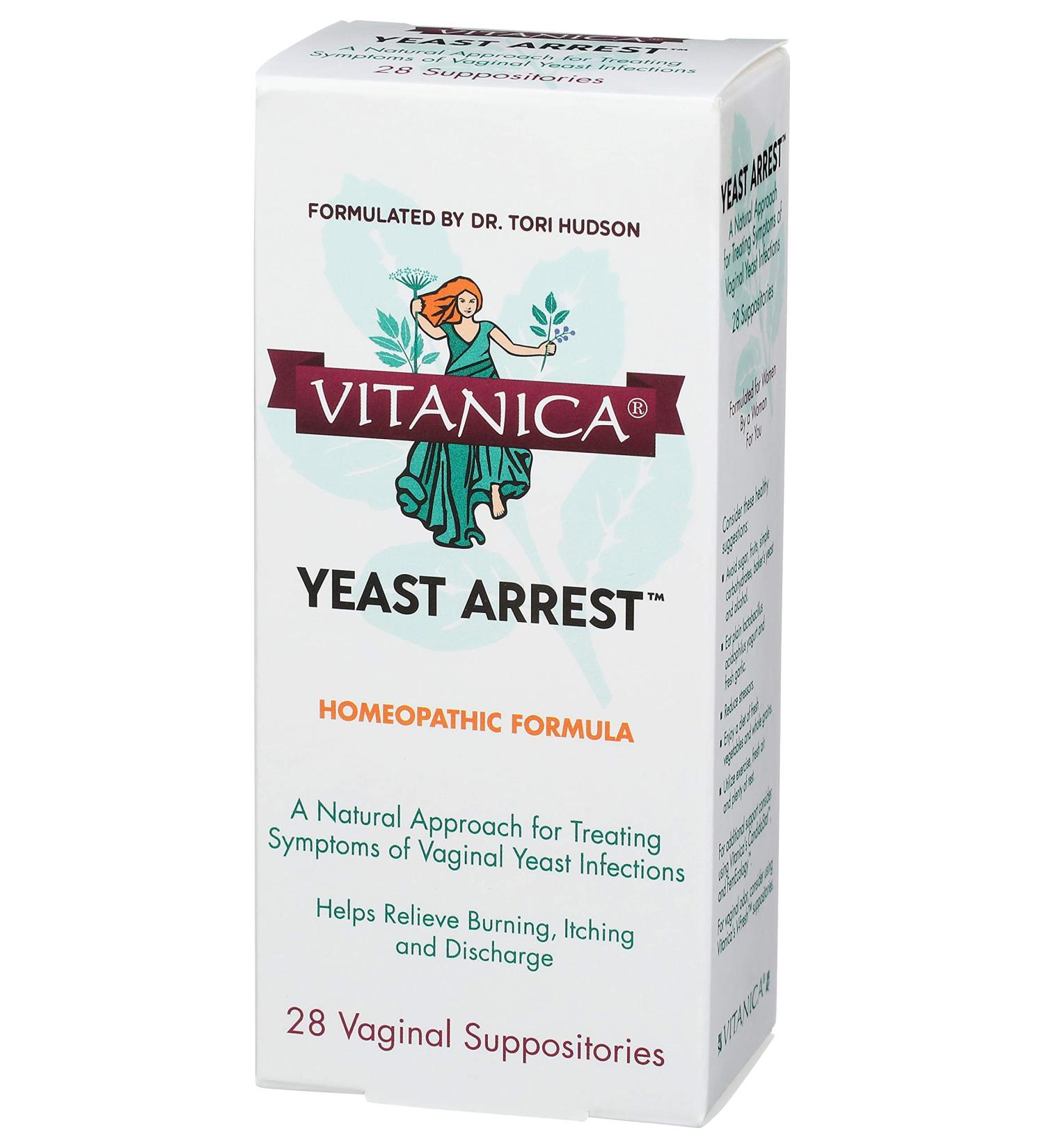 Vitanica Yeast Arrest - 28 Vaginal Suppositories for Effective Yeast Infection Relief - Buy Online on GoSupps.com