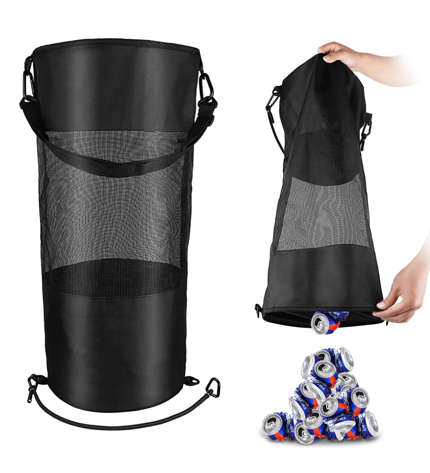 Pecihiko Collapsible Boat Trash Bag - Reusable Mesh Can with Drawstring Closure - Perfect for Boating, Fishing, Camping - Buy Online on GoSupps.com