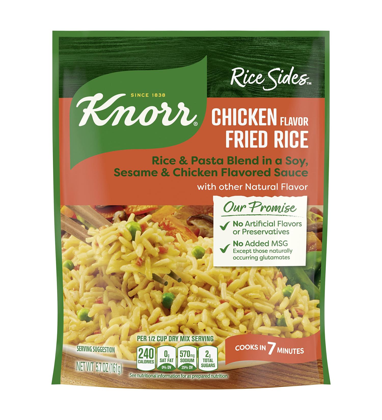 Knorr Chicken Fried Rice Side Dish Mix - 5.7 oz Pack - No Artificial Flavors or Preservatives - MSG-Free - Buy Online on GoSupps.com