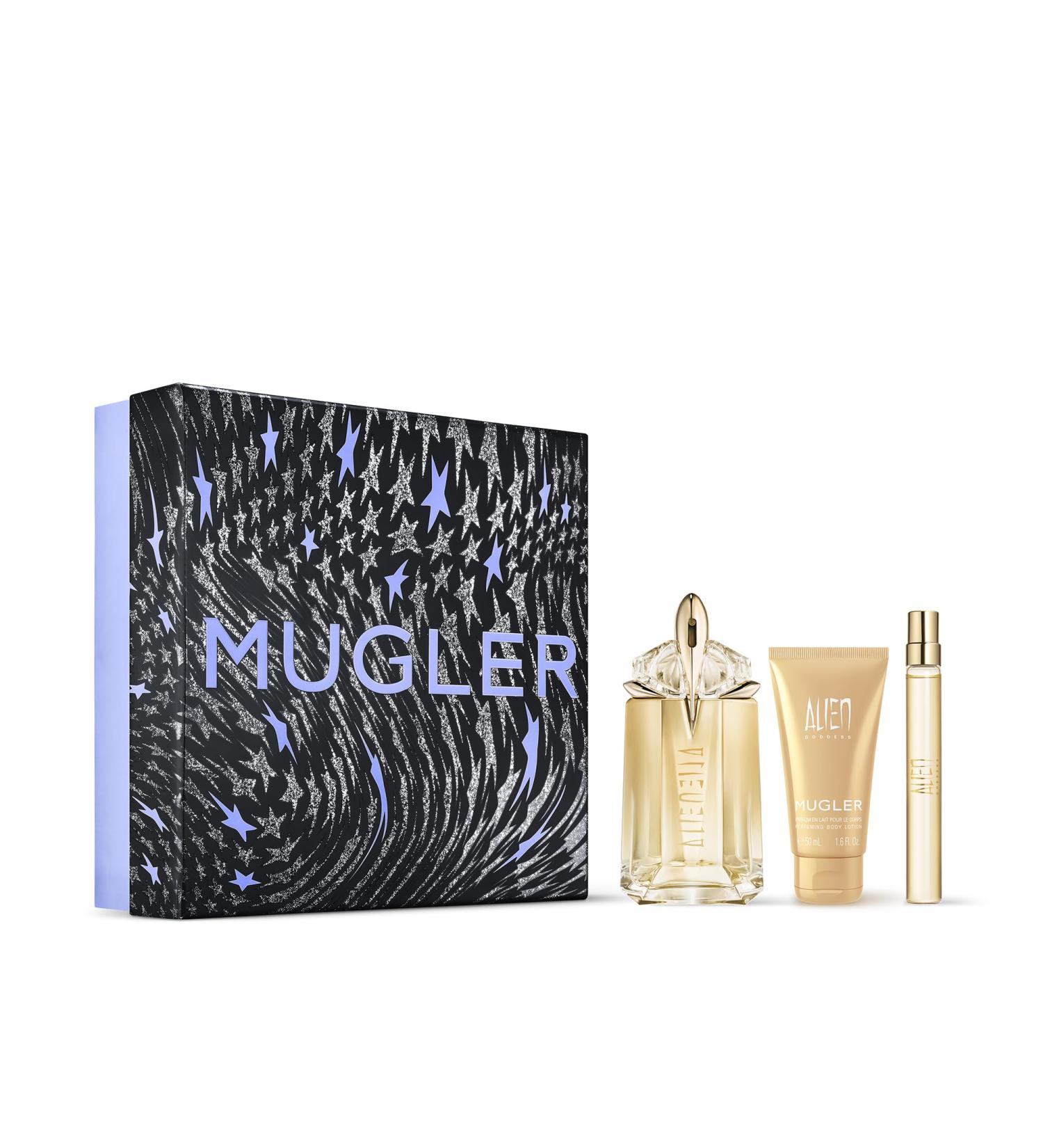 Mugler Alien Goddess Eau de Parfum - Women's Fragrance Gift Set ($200 Value) - Floral & Woody - Full Size 2 Fl Oz Body Lotion 1.7 Fl Oz & Travel Size 0.33 Fl Oz - Buy Online on GoSupps.com