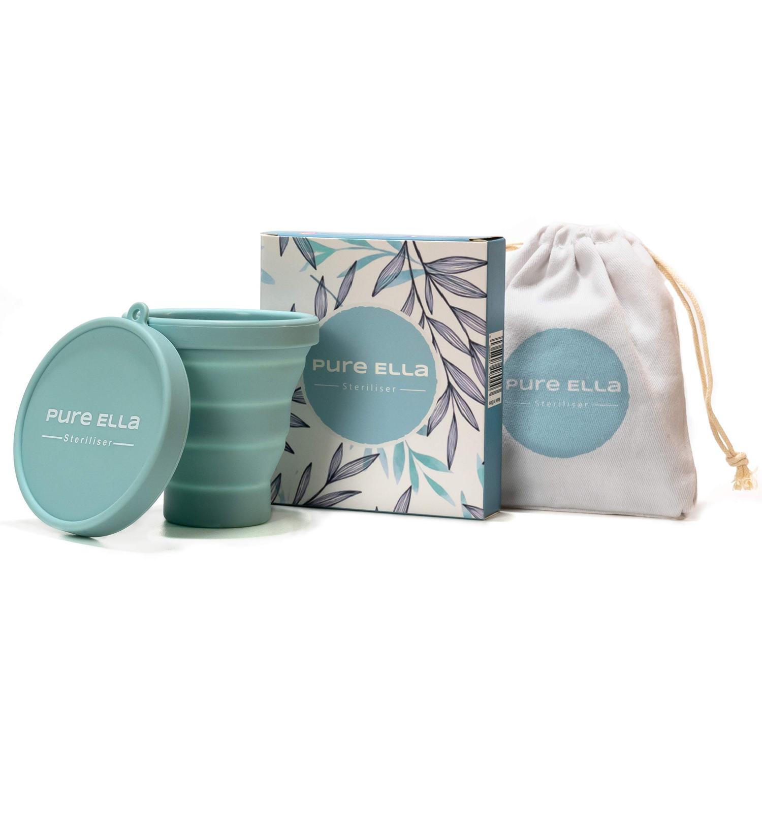 Pure Ella Menstrual Cup Steriliser - BPA Free Silicone Cleaner for Ecofriendly Feminine Hygiene - Buy Online on GoSupps.com