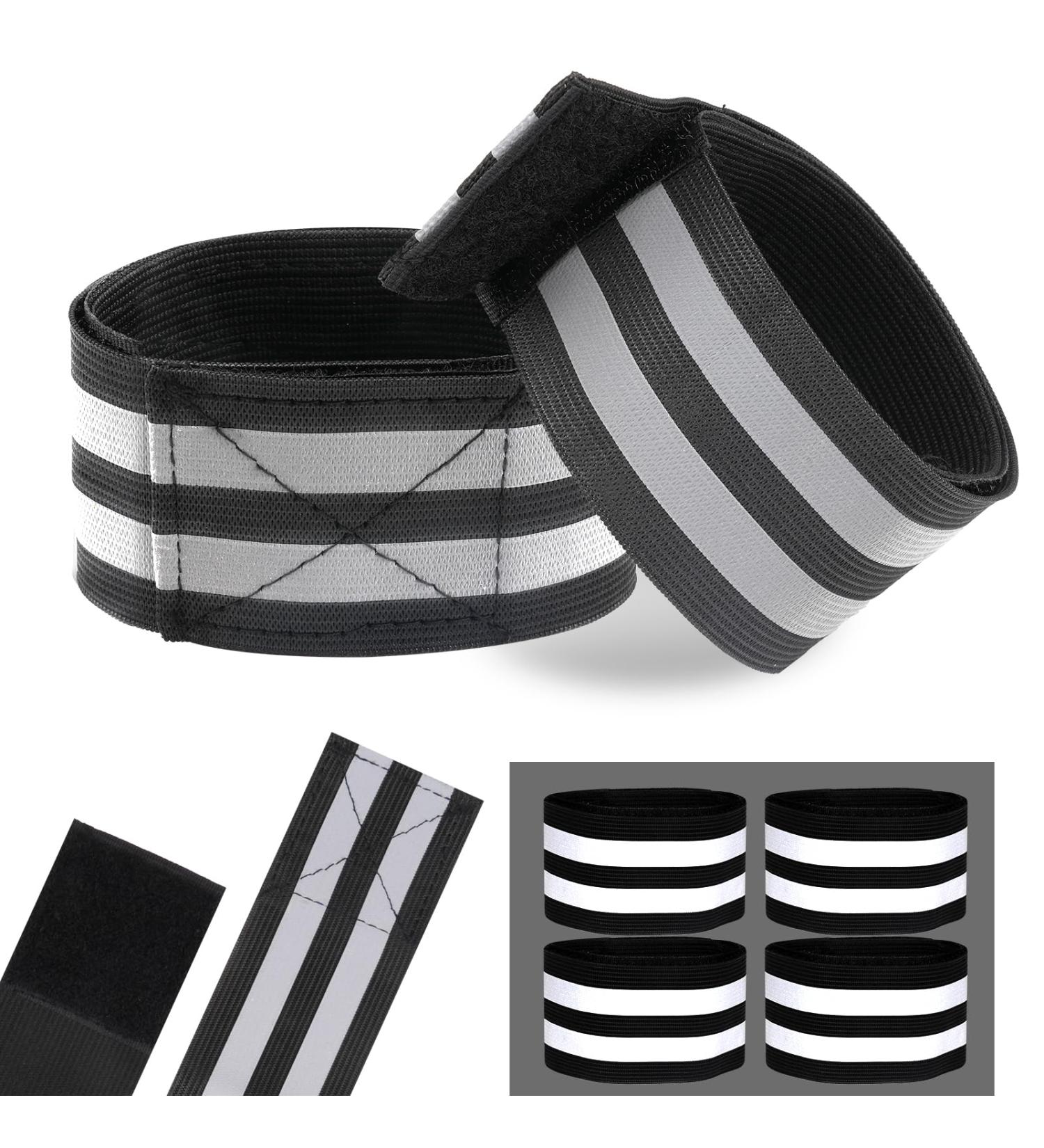 Buy Tikplus Reflector Band - Elastic Reflective Ligaments for Jogging Cycling & Hiking | Safety Light Band with Velcro Fastener - 6 Black - Buy Online on GoSupps.com