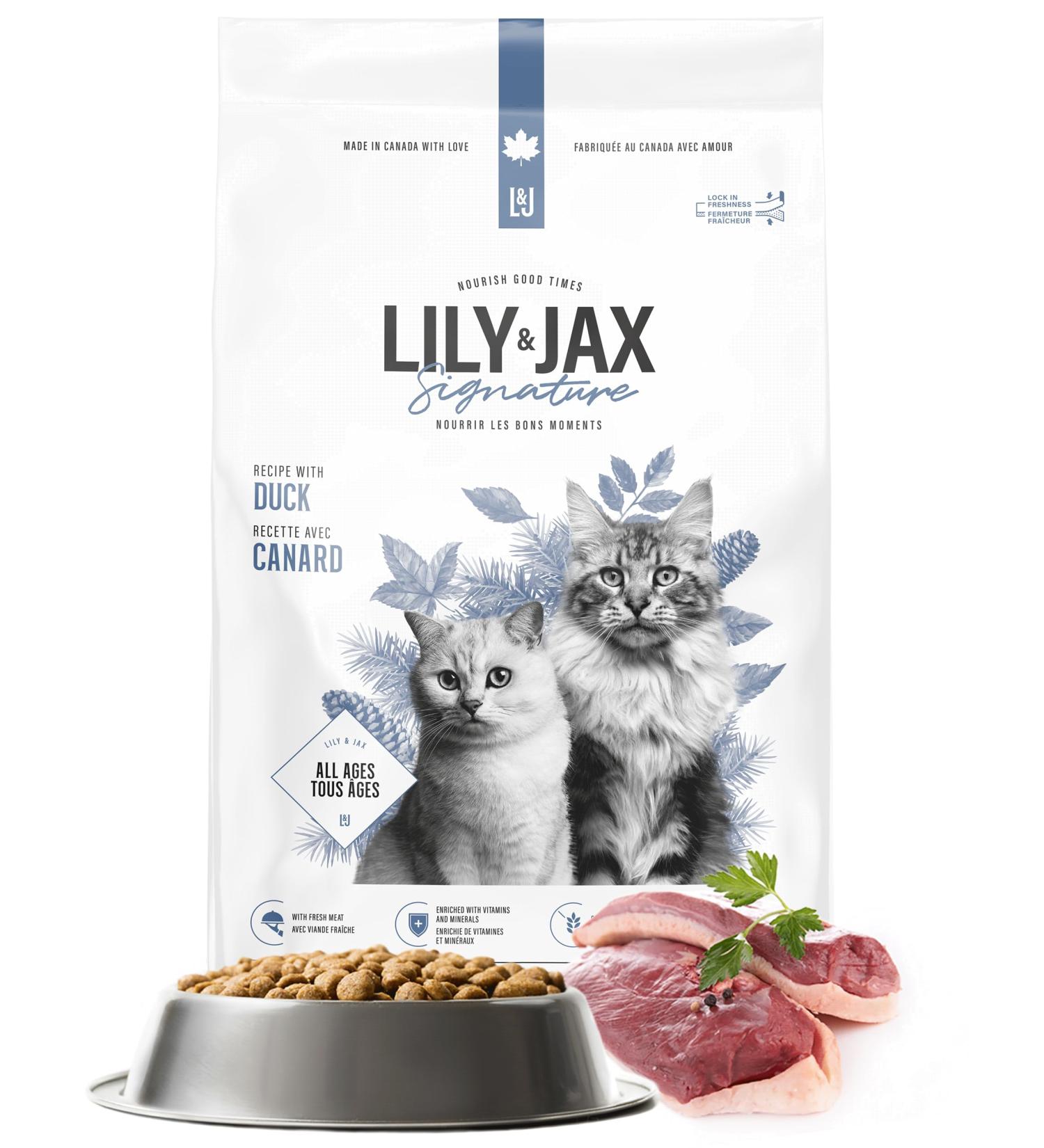 Dry Cat Food 1.4 kg - Duck Recipe Grain Free - No Corn or Soy - Protein Rich - Kitten Food - Adult Cat Food by Lily & Jax Duck 1.4 kg (Pack of 1) - Buy Online on GoSupps.com