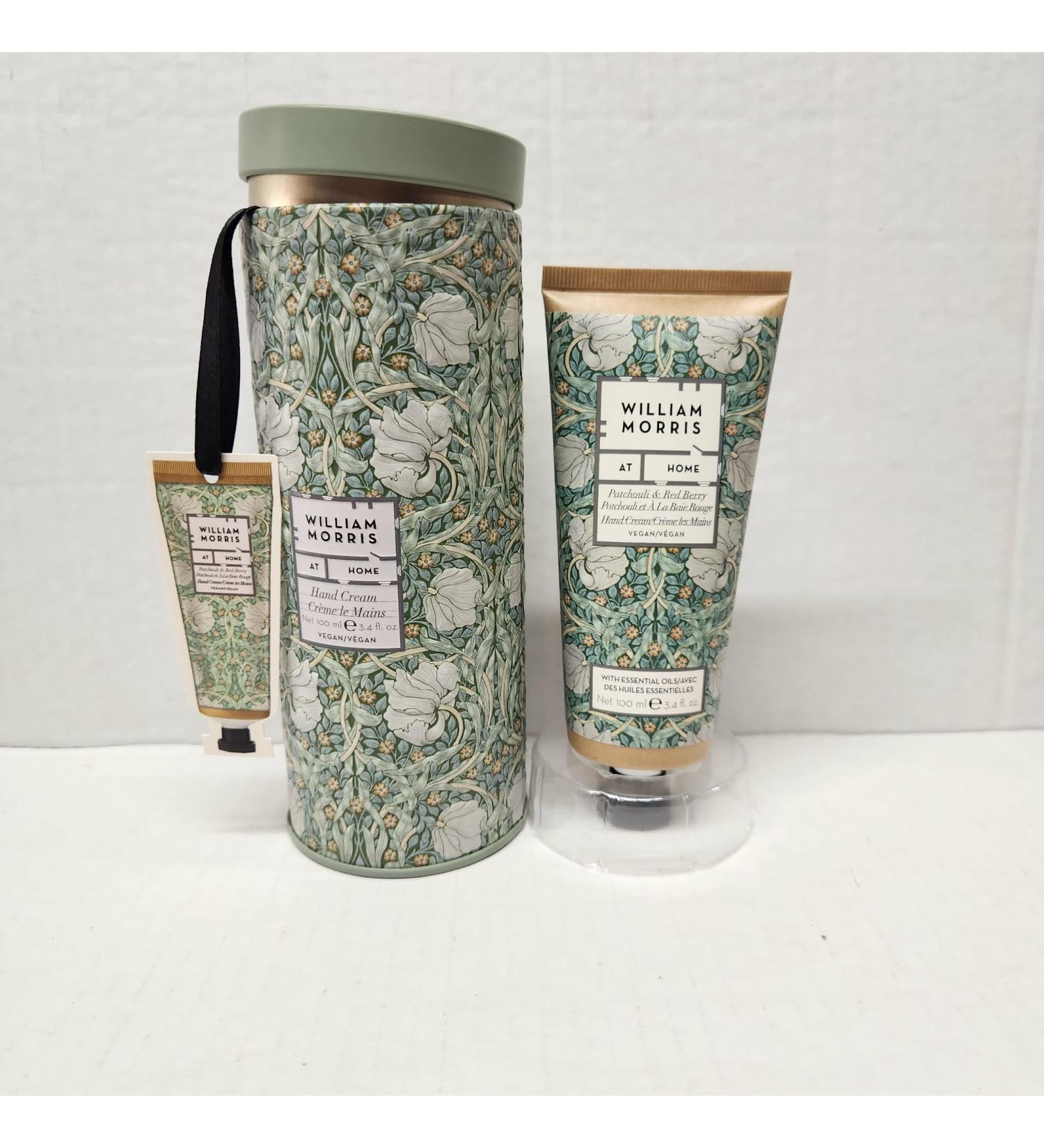 Heathcote & Ivory William Morris Patchouli & Red Berry Hand Cream Wild Tulip Tin 3.4oz
