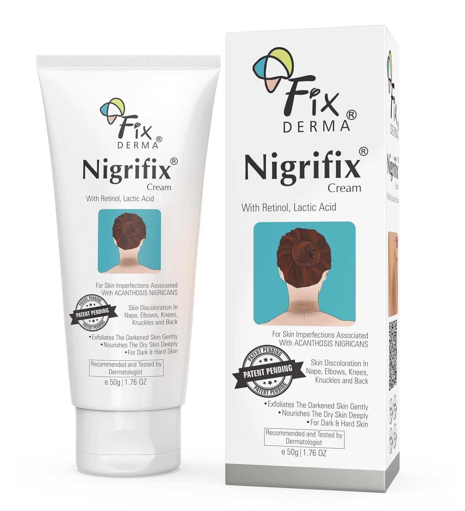 Fixderma Nigrifix cream for Acanthosis Nigricans | Whitening Cream Lightening Cream Underarm Whitening Cream Effective for Armpit Knees Elbows & Knuckles | Dermatologist Tested - 1.76 OZ - Buy Online on GoSupps.com