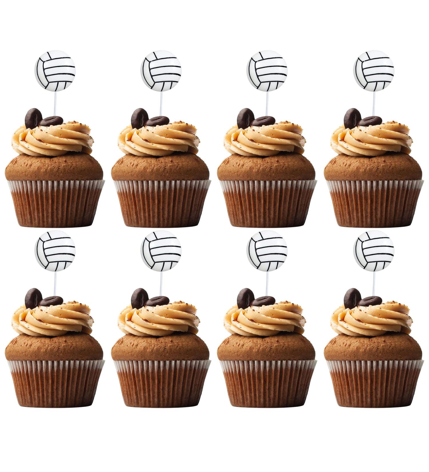 20Pcs Volleyball Cupcake Toppers Resin Assembled Sport Theme Volleyball Cupcake Picks Volleyball Theme Baby Shower Kids Birthday Party Cake Decorations Supplies - Buy Online on GoSupps.com