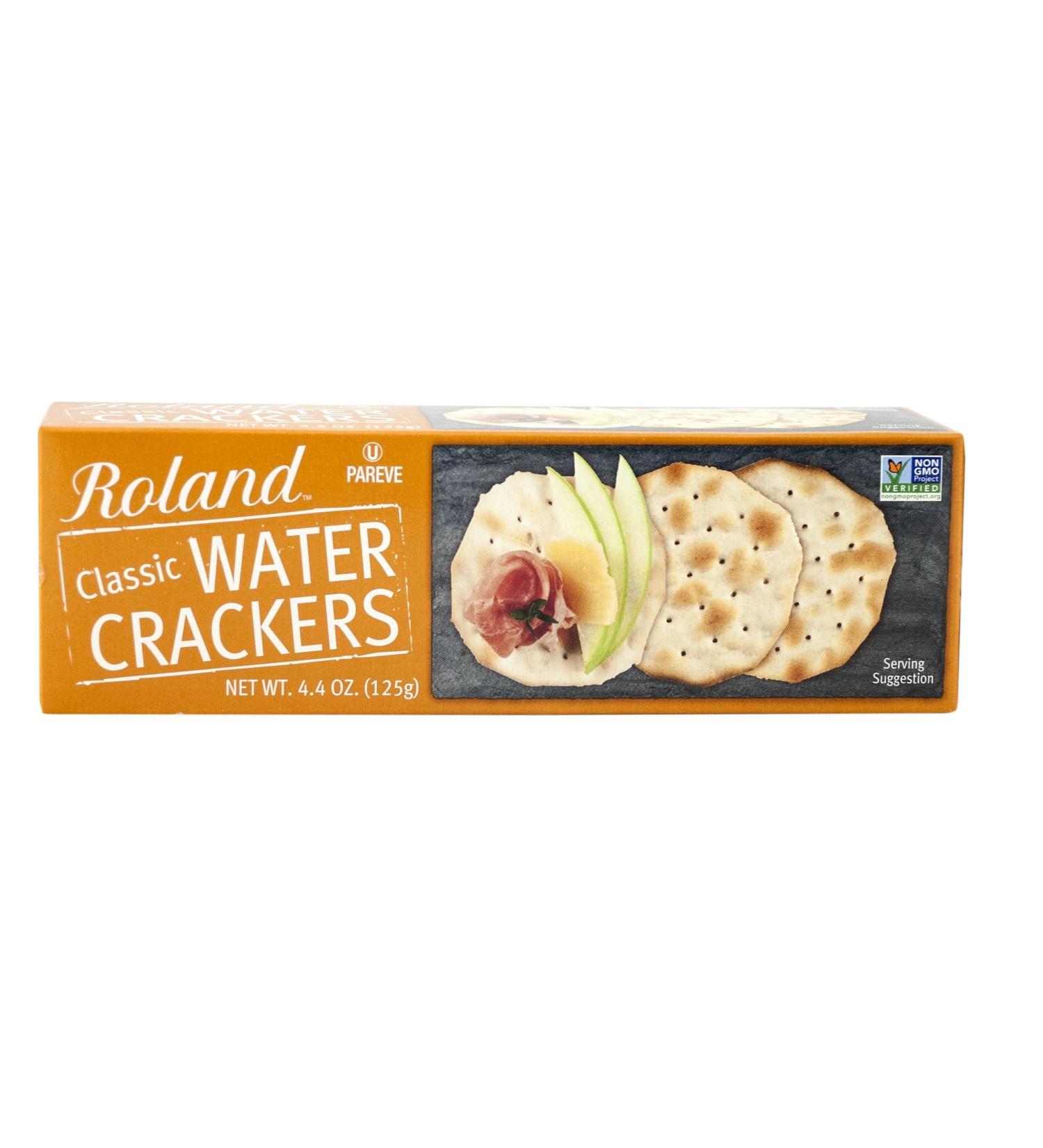 Roland Foods Classic Water Crackers - Non GMO, USA Sourced - 4.4 oz (Pack of 12) - Buy Online on GoSupps.com