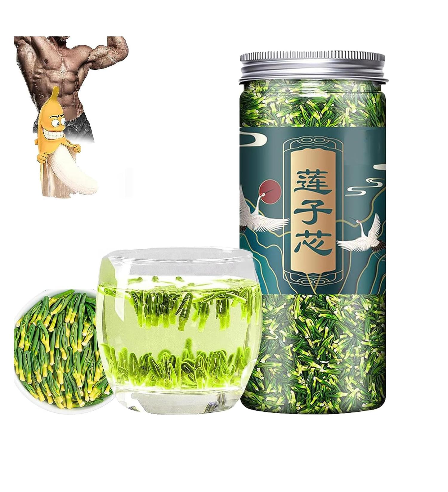 Lotus Seed Core Tea for Men Liver and Kidney Care Tea Liver Care Tea Conditioning Tea for Men Men's Essentials Pure Chinese Herbal Tea Dried Lotus Plumule Lotus Embryo Tea (125g 1PC) - Buy Online on GoSupps.com