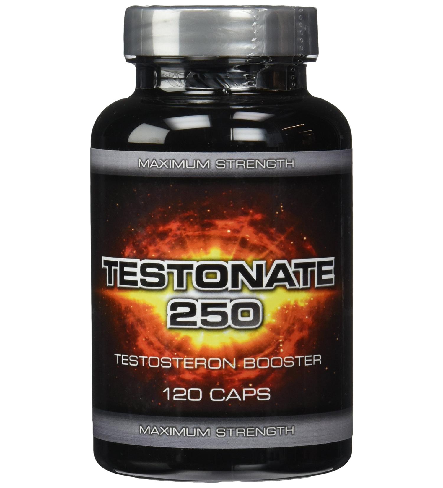 Buy TESTONATE 250 Testosterone Booster - 120 Capsules with Creatine Tribulus Maca & Avena Sativa | International Shipping Available - Buy Online on GoSupps.com