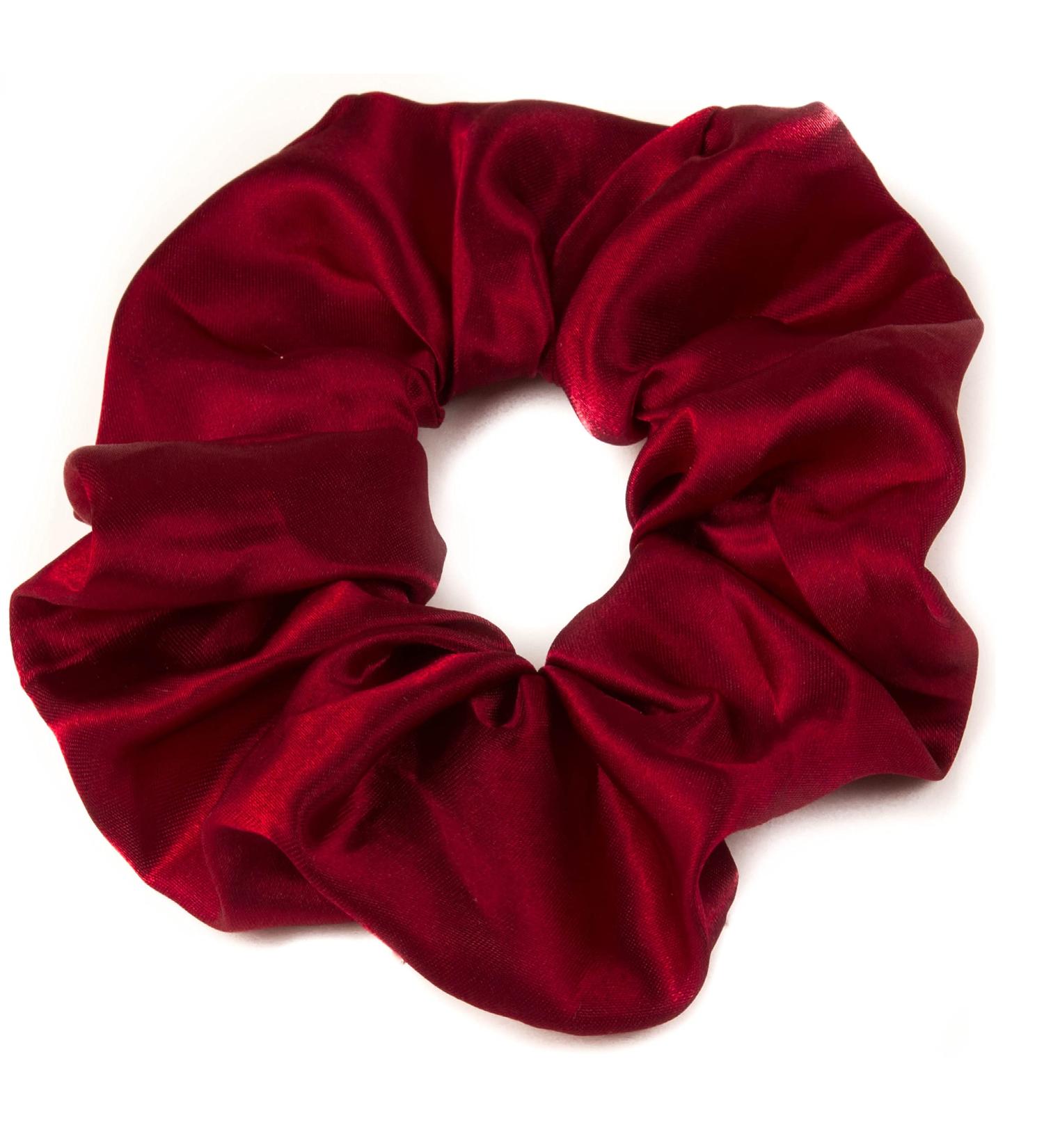 Mytoptrendz Large Luxurious Smooth Soft Silky Satin Plain Scrunchie Ponytail Hairbands Traceless For Girls Women Thick Curly Hair - (Burgundy) - Buy Online on GoSupps.com