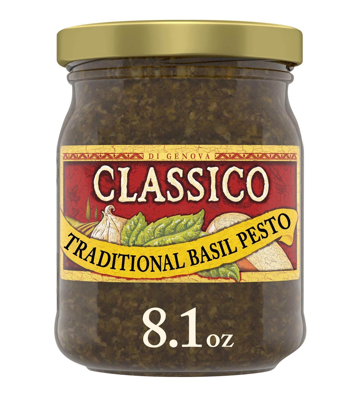Classico Signature Recipes Basil Pesto Sauce & Spread - 8.1 oz Jar - Buy Online on GoSupps.com
