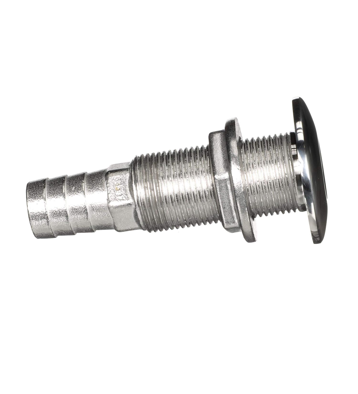 Attwood 66547-3 Stainless Steel 3/4 Straight Thru-Hull Valve Fitting - Barbed Standard Length - Buy Online on GoSupps.com