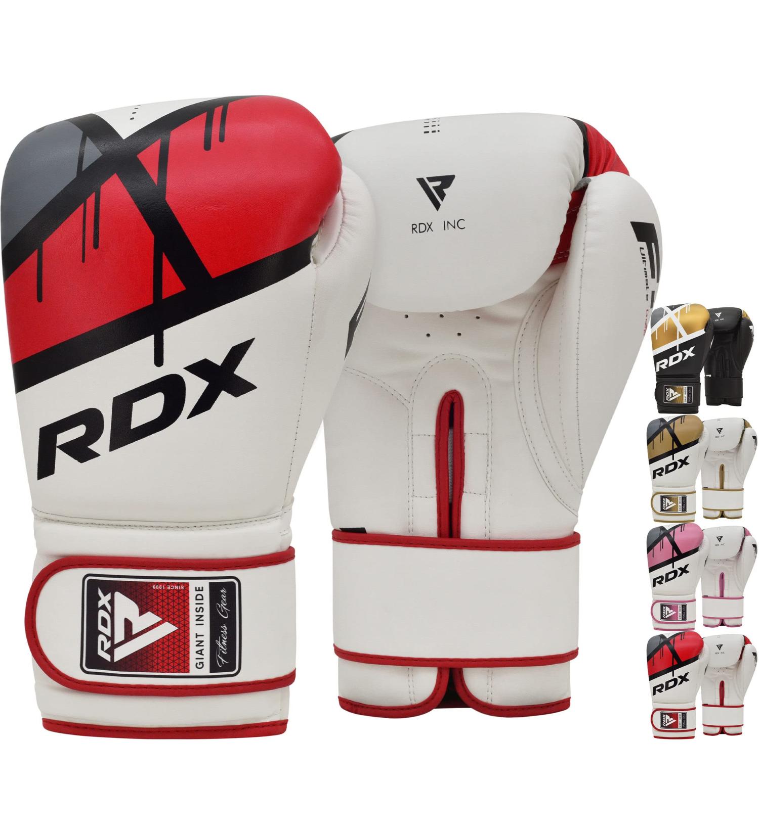 RDX EGO Boxing Gloves 14oz - Maya Hide Leather | Ventilated Sparring & Training Mitts for Men, Women | Muay Thai, Kickboxing, MMA | Heavy Bag Workout Pads - Buy Online on GoSupps.com