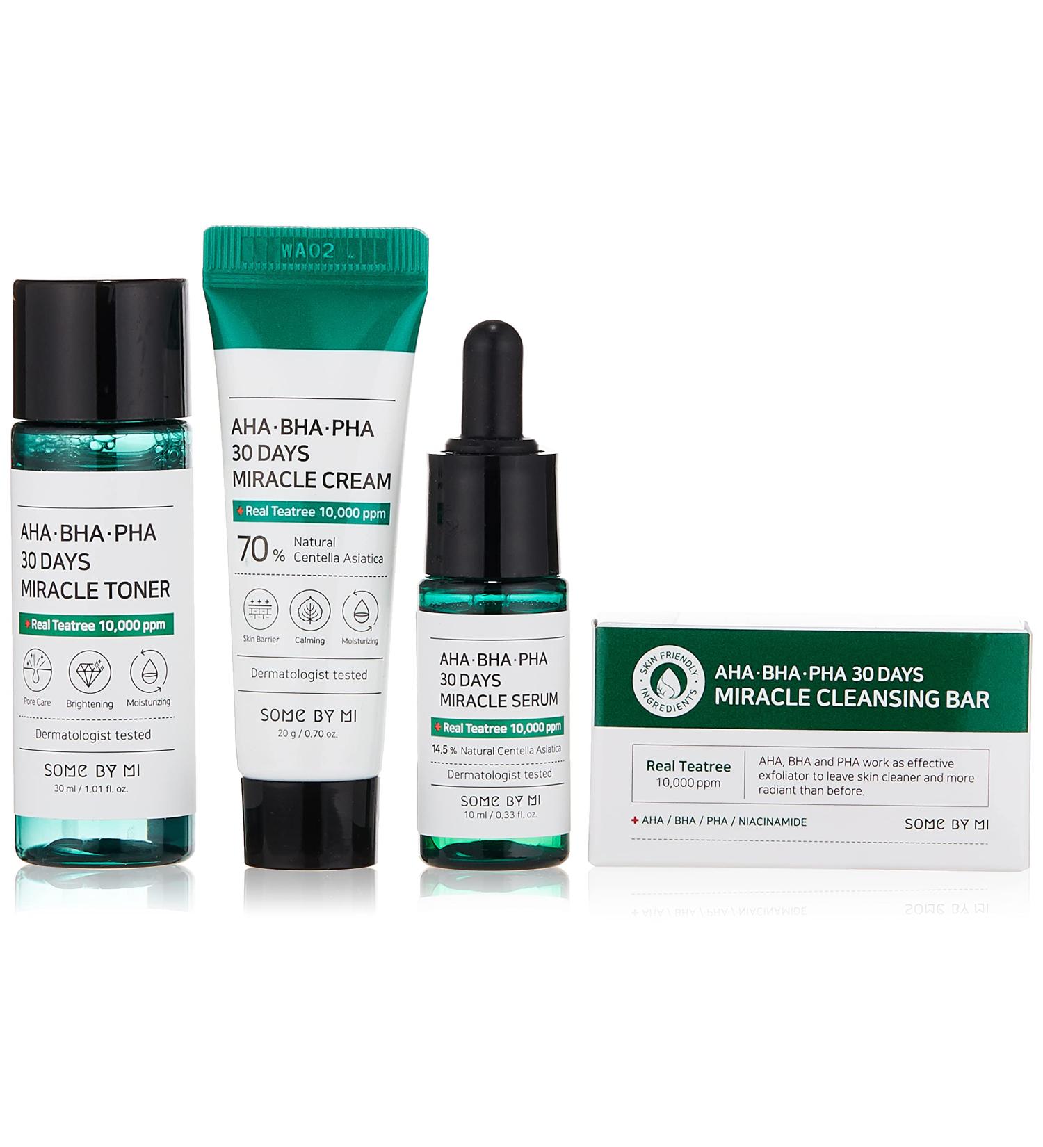 Some By Mi AHA.BHA.PHA 30 Days Miracle Starter Kit - 4 Piece Set for Clear Skin - Buy Online on GoSupps.com