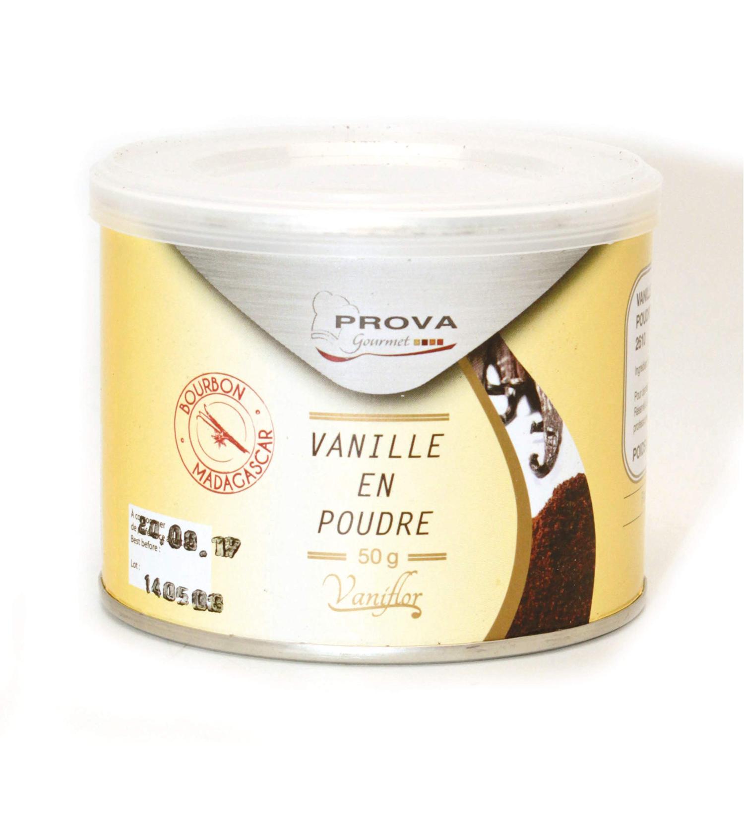Prova Gourmet Ground Madagascan Bourbon Vanilla Powder - Premium Quality Vanilla Bean Powder for Baking - 50g Tub