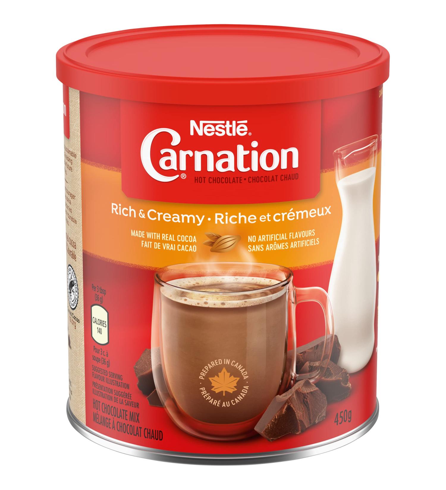 Carnation Hot Chocolate Rich And Creamy Hot Chocolate Canister 450g 6-Pack Chocolate 450 g (Pack of 6) - Buy Online on GoSupps.com