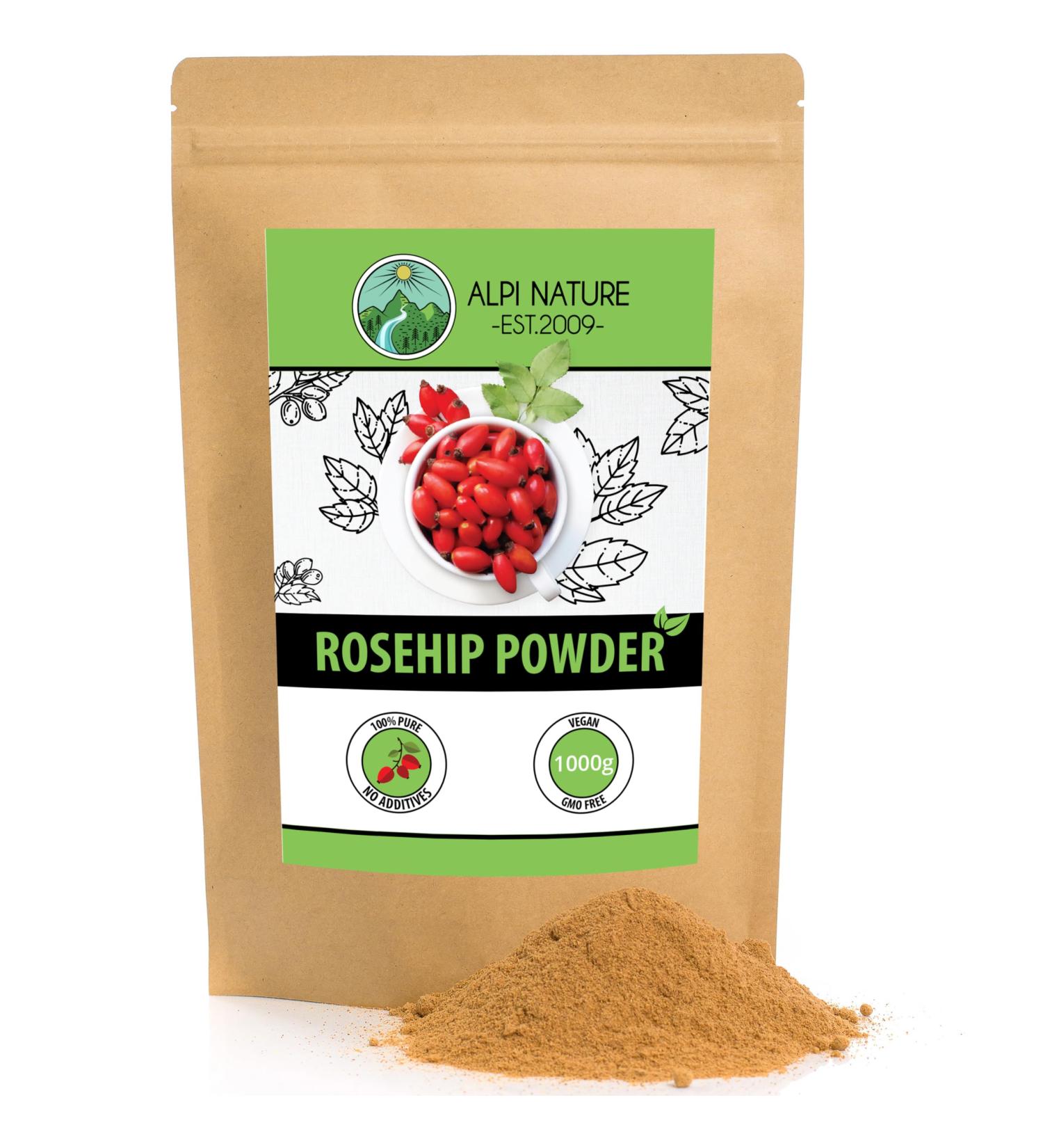 Organic Rosehip Powder 1 KG - 100% Pure, Vegan & Additive-Free - Buy Online on GoSupps.com