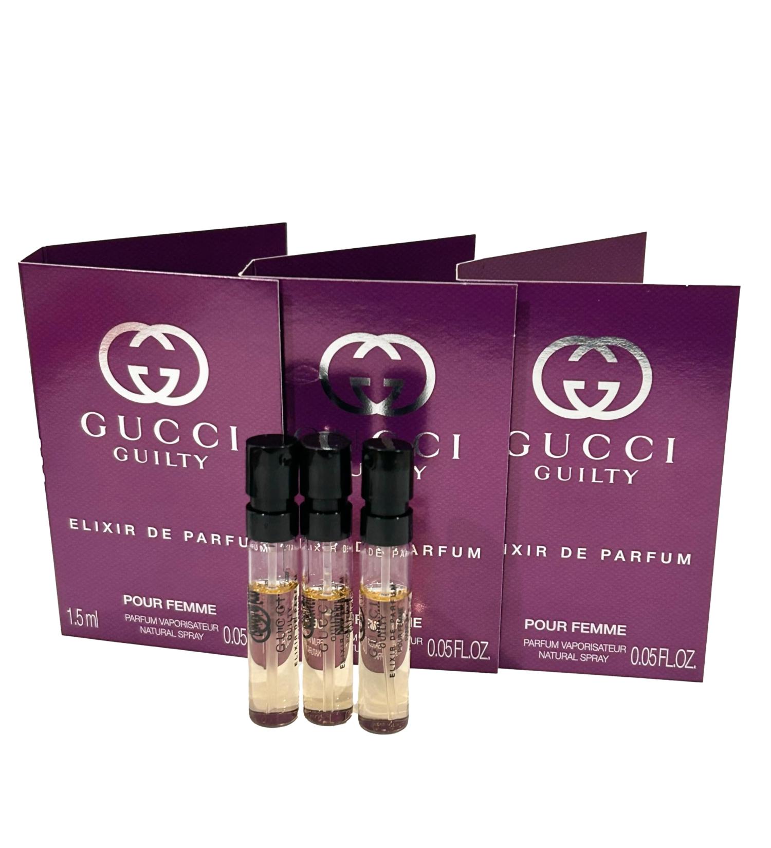 Gucci Guilty Elixir Sample Perfume Women Elixir Parfum Sample Pour Femme Spray 1.5 ml / 0.05 oz - set of 3 - Buy Online on GoSupps.com