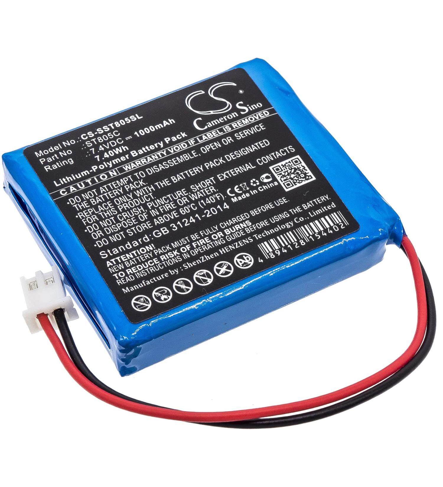 Buy 7.4V 1000mAh Battery Replacement for ST805C | Fast International Shipping - Buy Online on GoSupps.com