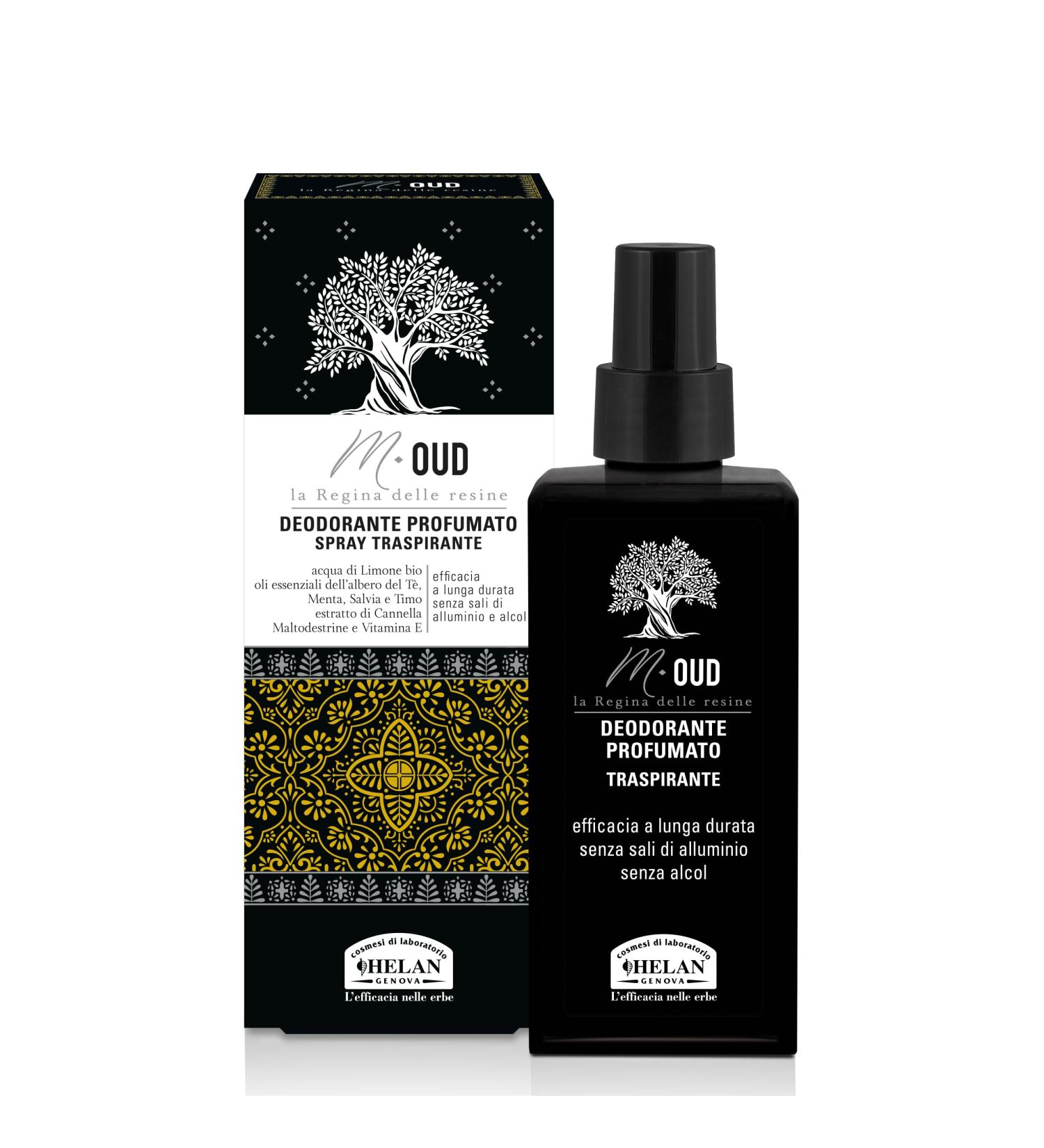  Helan Helan M Oud - Alcohol-free breathable spray deodorant with vitamin E fresh and delicate deodorant fragrance prevents unpleasant odors long-lasting deodorant perfumes made in Italy 100 - Buy Online on GoSupps.com