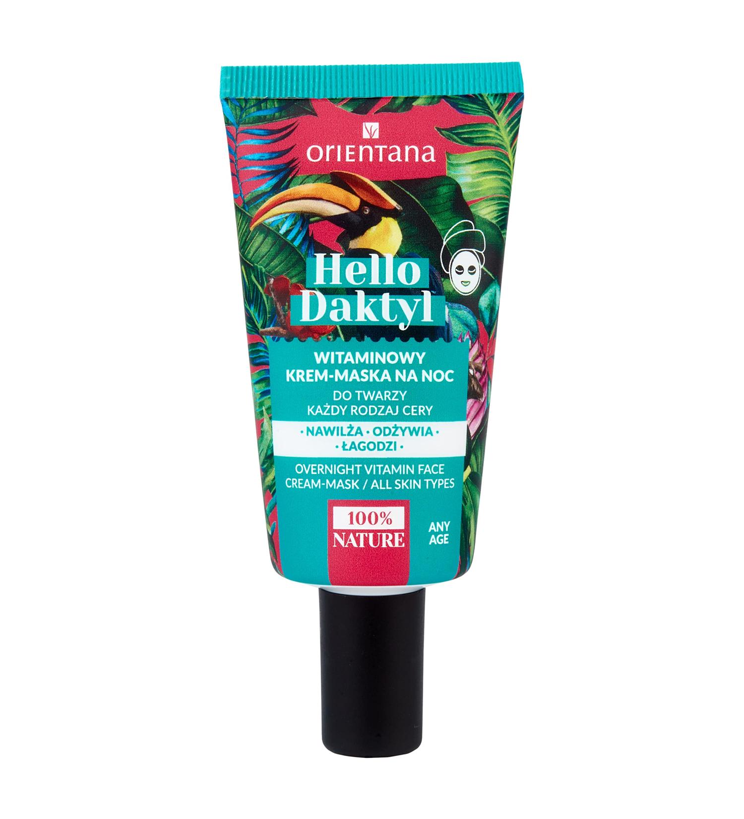 Orientana - Natural Vitamin Night Face Cream-Mask Hello Dactyl | Date Extract | Natural Vegan | Rich Creamy Texture | For Soft and Silky Skin | Every Skin Type - 40ml DATE & MANGO BUTTER - Buy Online on GoSupps.com