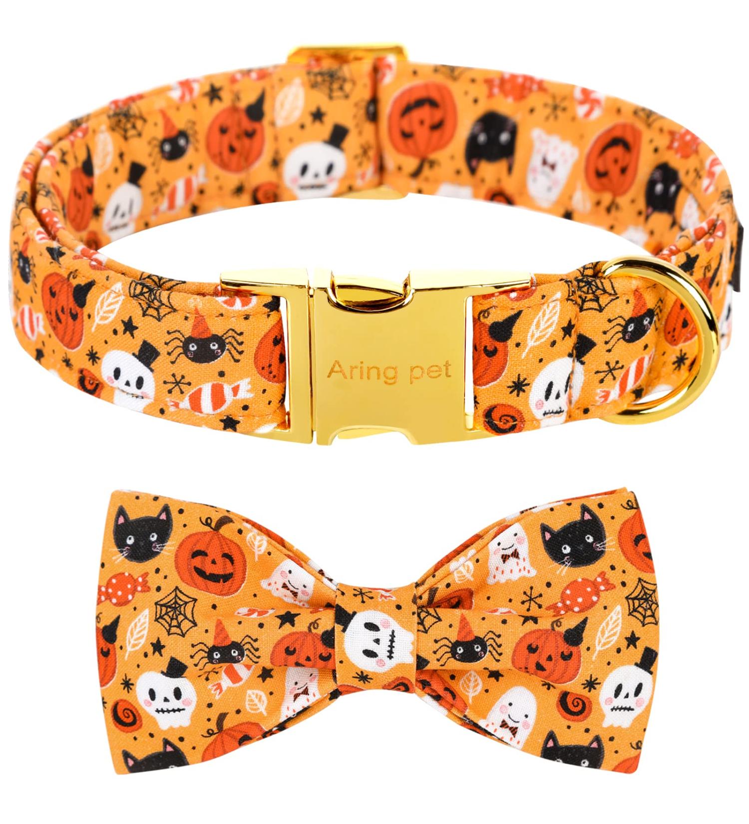 Shop Pumpkin Ghost Aring Pet Dog Collar - Adorable Halloween Collars for Boys & Girls X-Large Metal Buckle - Perfect Gifts! - Buy Online on GoSupps.com