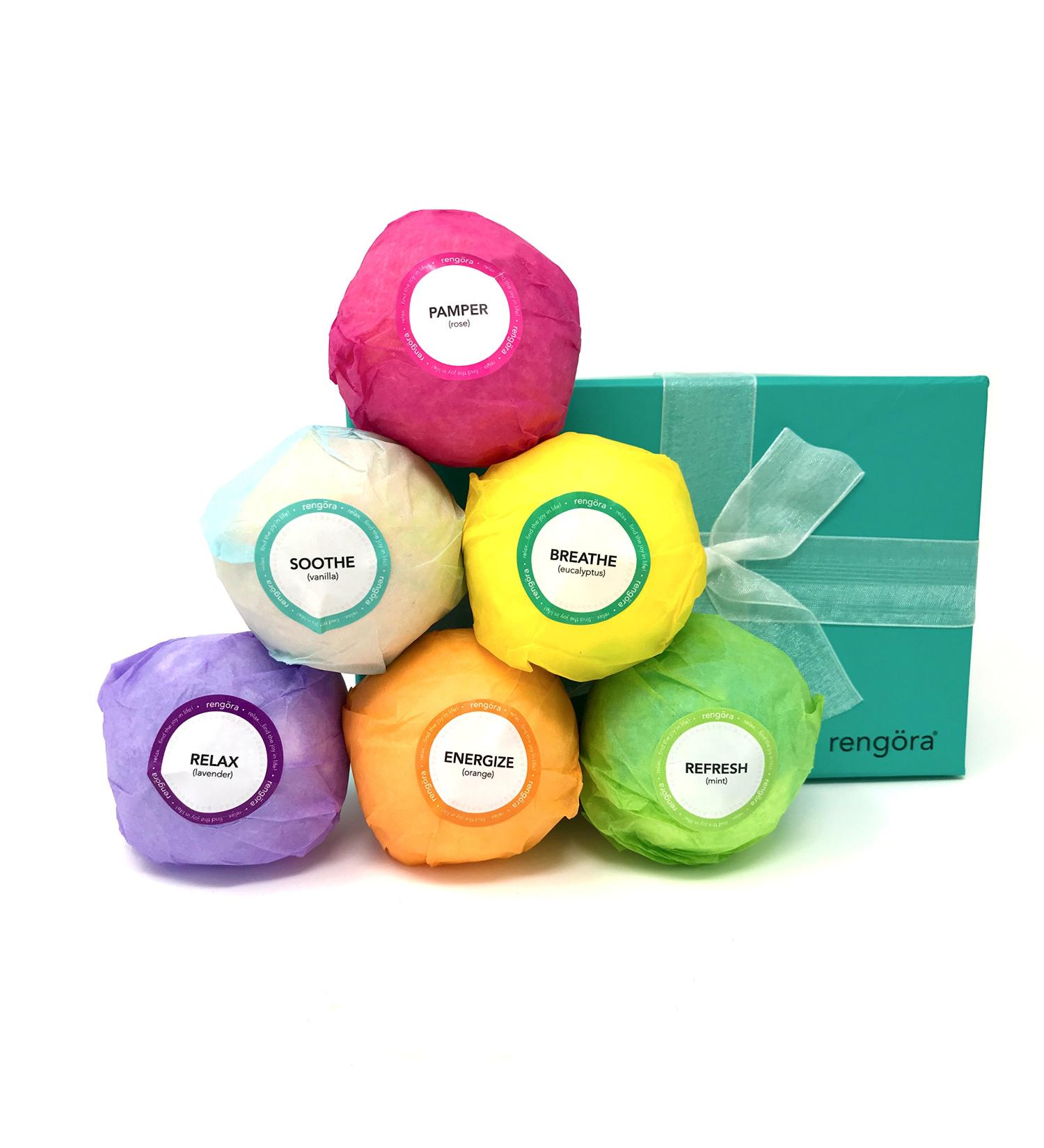 Luxury Bath Bombs Gift Set for Stress Relief & Relaxation | Natural Aromatherapy | 4 oz Bombs | Relaxing Calming Bubble Bath | Great Birthday Gift for Women & Moms - Buy Online on GoSupps.com