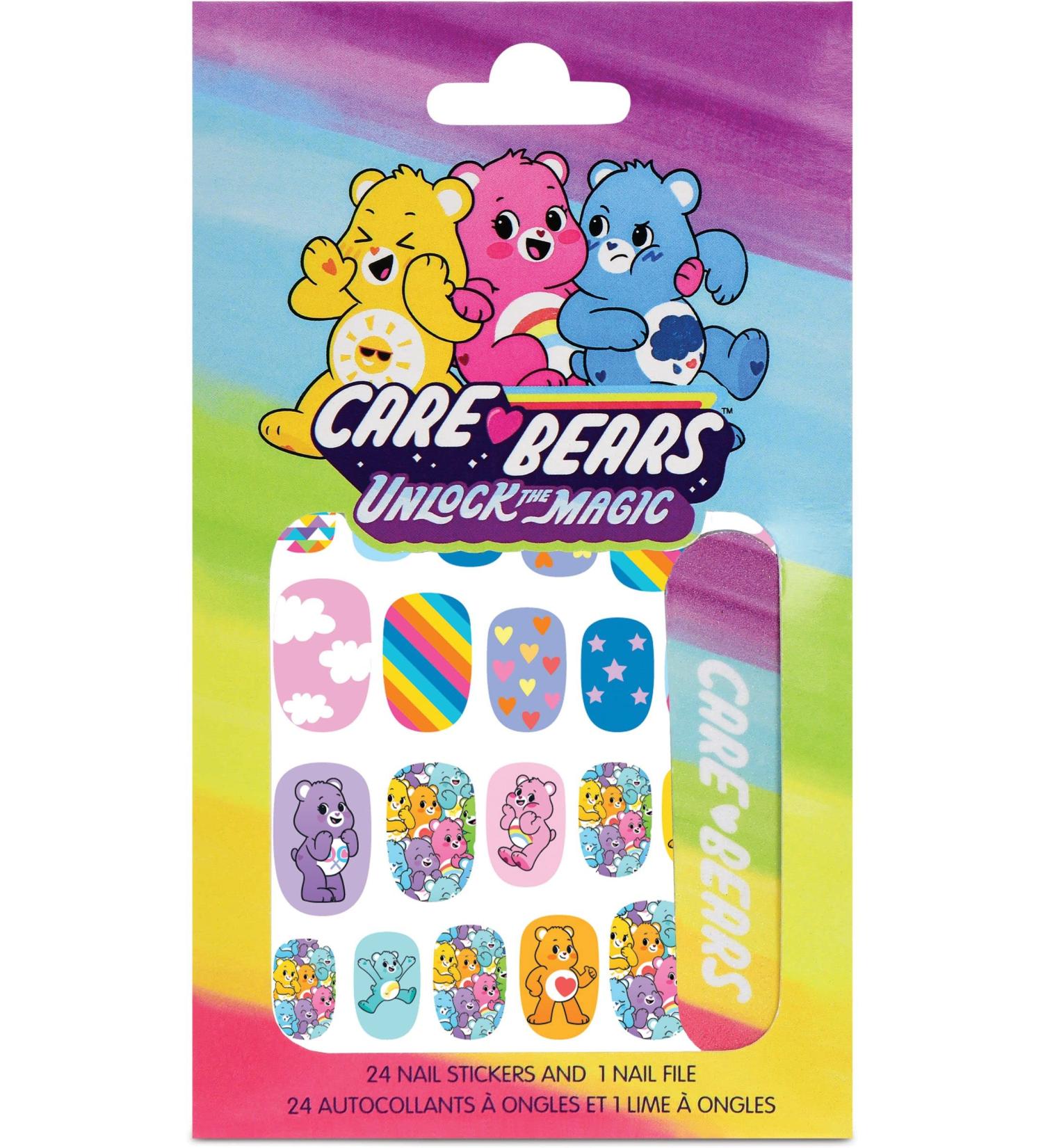iscream Care Bears Fun Cheery Print Nail Stickers and File Kit