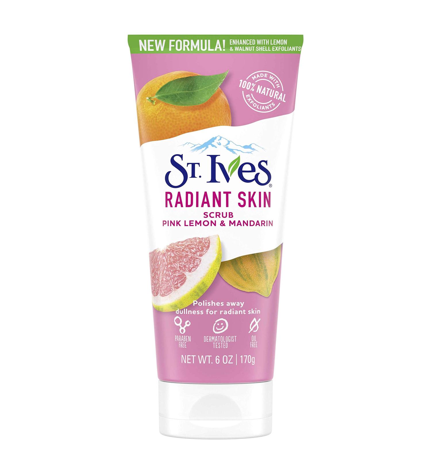 St. Ives Radiant Skin Face Scrub - Pink Lemon and Mandarin Orange 6 oz - Buy Online on GoSupps.com