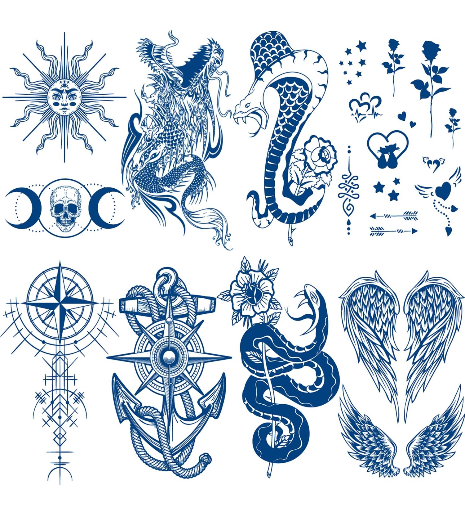 CUTELIILI Realistic Semi Permanent Tattoo for Adults and Kids - Waterproof and Lasting 1-2 Weeks - Cute Fake Tattoos for Teens - Christmas Gift Option - Buy Online on GoSupps.com