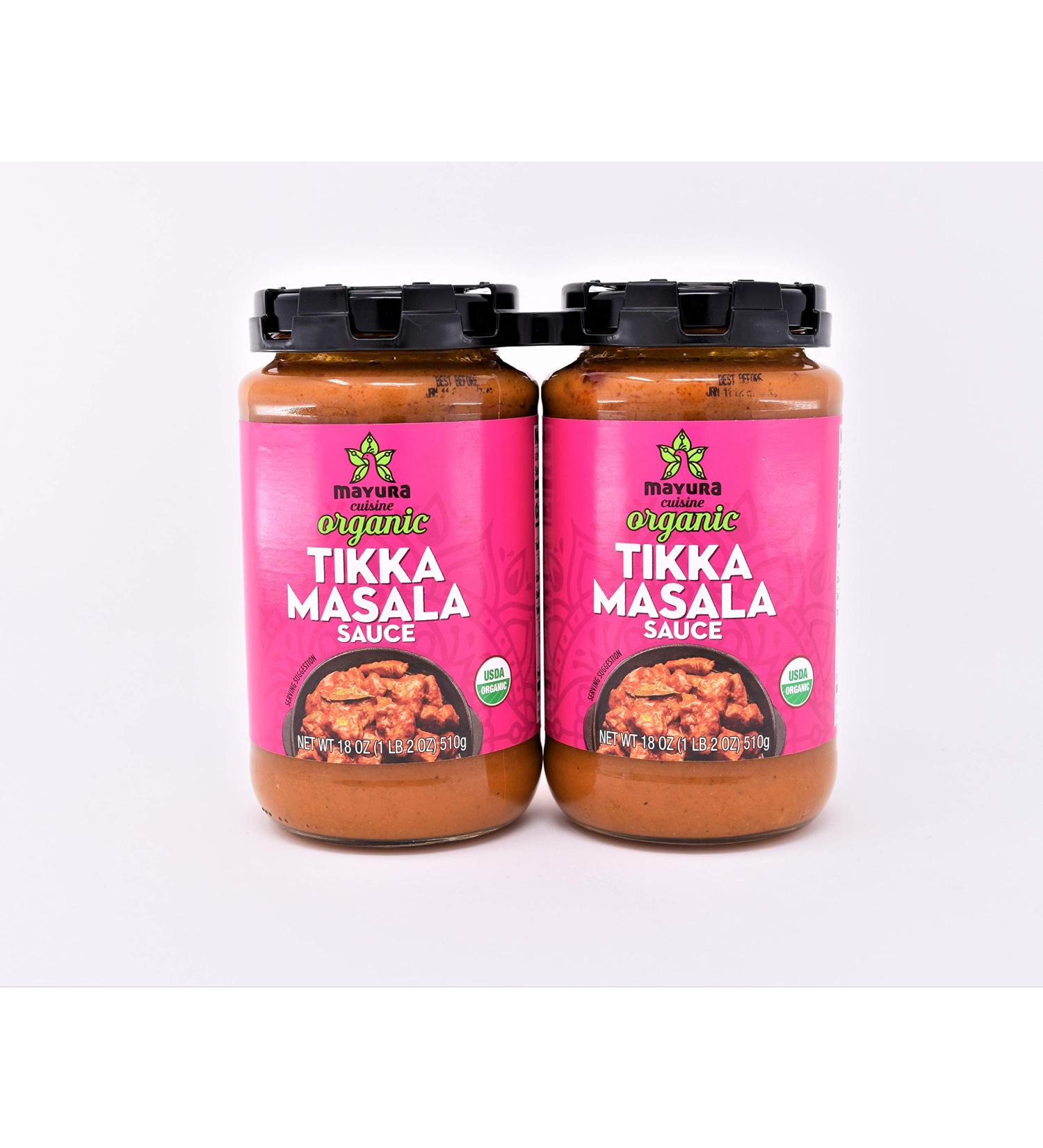 Mayura Cuisine Organic Tikka Masala Sauce (2x 18oz.) 1.12 Ounce (Pack of 2)