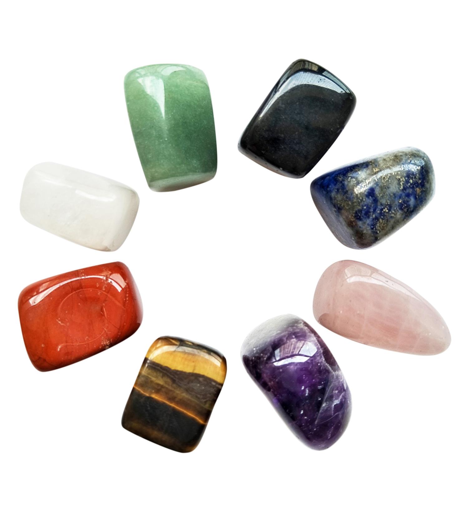 Mina Heal 8-pcs Healing Crystals Set for Meditation and Relaxation - Chakra Stones for Spiritual Gifts and Decor - Buy Online on GoSupps.com