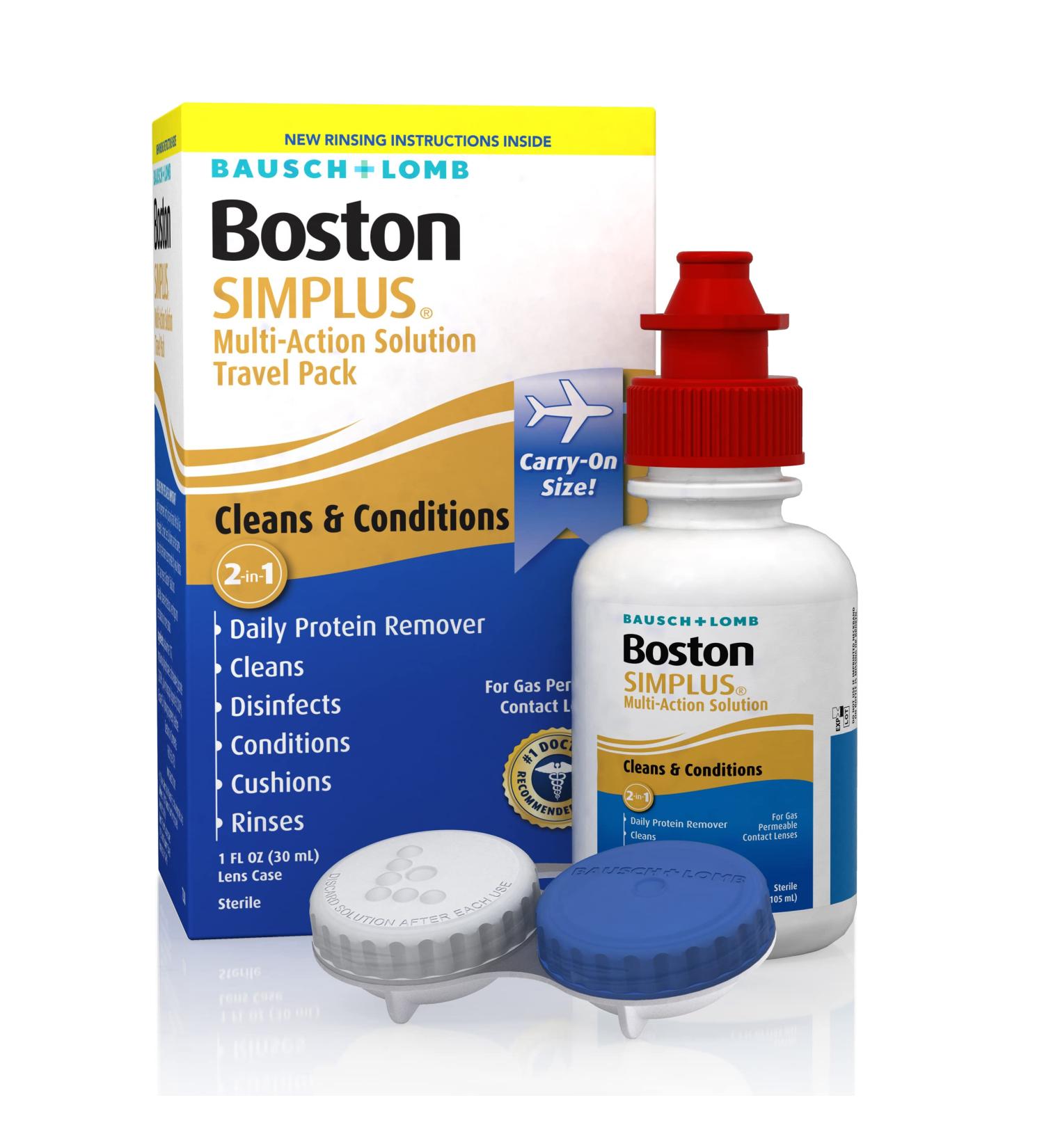 Boston Simplus Gas Permeable Contact Lens Solution with Case 1 Fl Oz - Pack of 1 - Buy Online on GoSupps.com