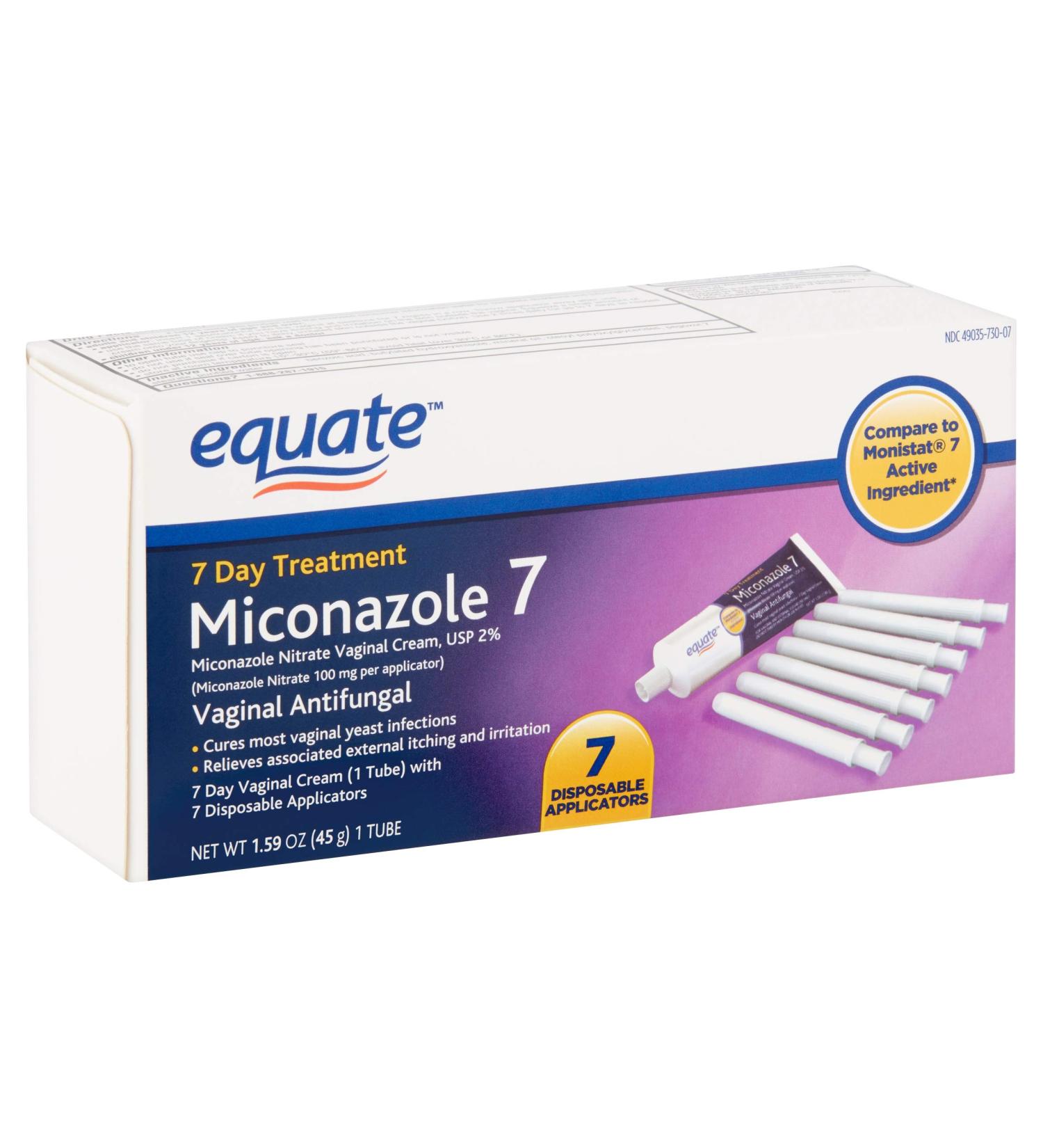 Equate Miconazole 7 Day Treatment Vaginal Antifungal Cream 1.59 oz - Compare to Monistat 7 - Buy Online on GoSupps.com