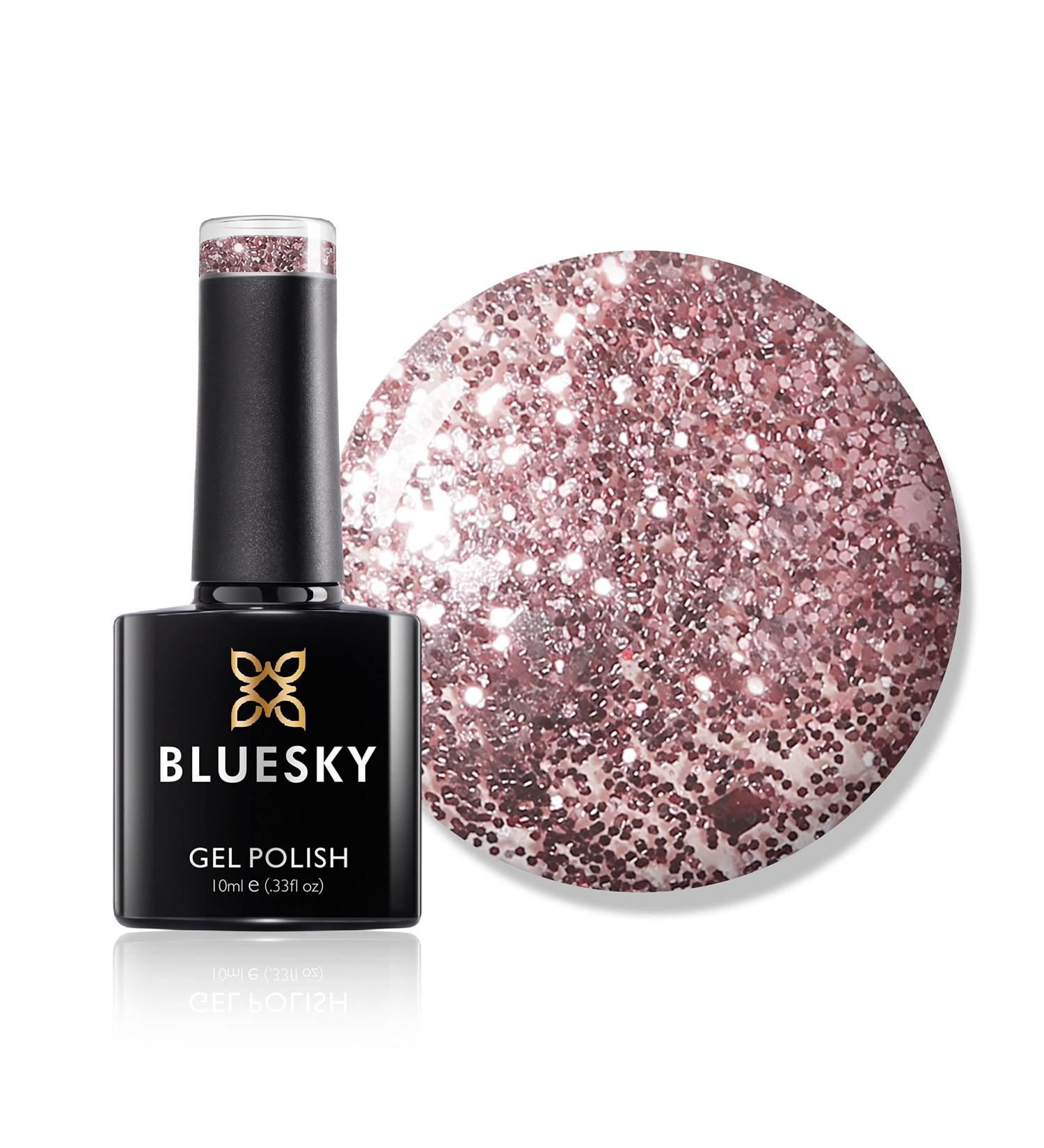 Bluesky S06N Pink Rose Glitter Sparkle Nail Gel Polish UV LED Soak Off - Buy Online on GoSupps.com