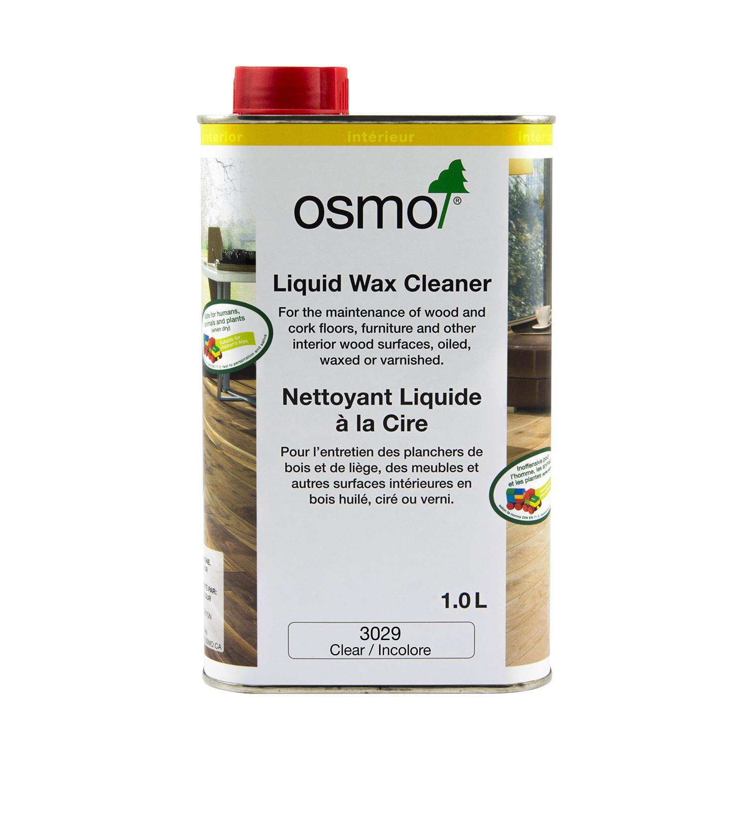 Osmo Liquid Wax Cleaner 3029 Clear (1.0L) Wood Refresher for Hardwax Oil and Wax