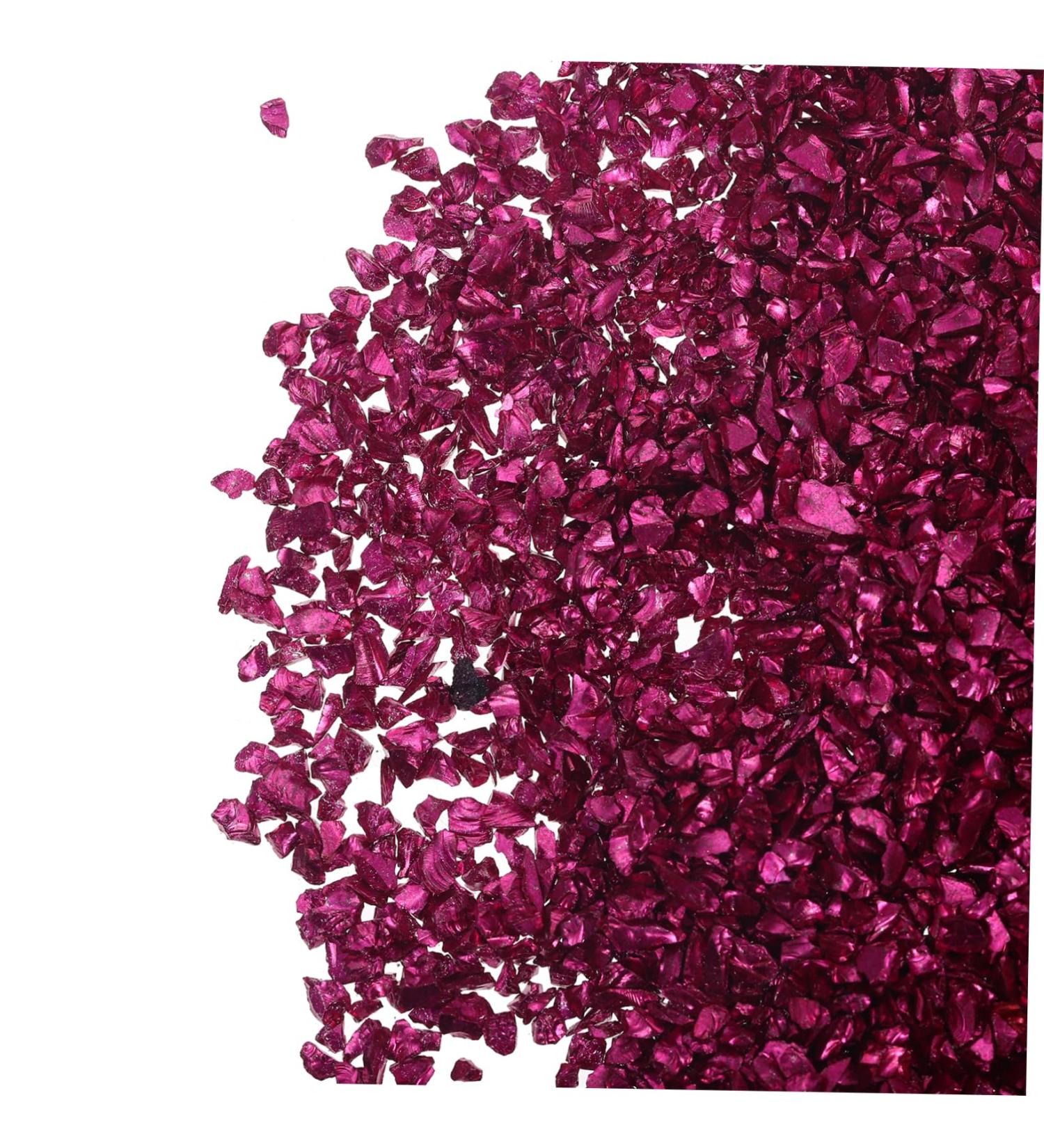 WOONEKY Nail Gems 1 Glass Chip DIY Nail Art Crushed Glass DIY Epoxy Fillers Flower Bulk Shiny Nail Stickers Nails Rhinestones Colored Glass in Bulk Colorful Vase Manicure Nail Stone 0.5X0.3cm Rosy - Buy Online on GoSupps.com