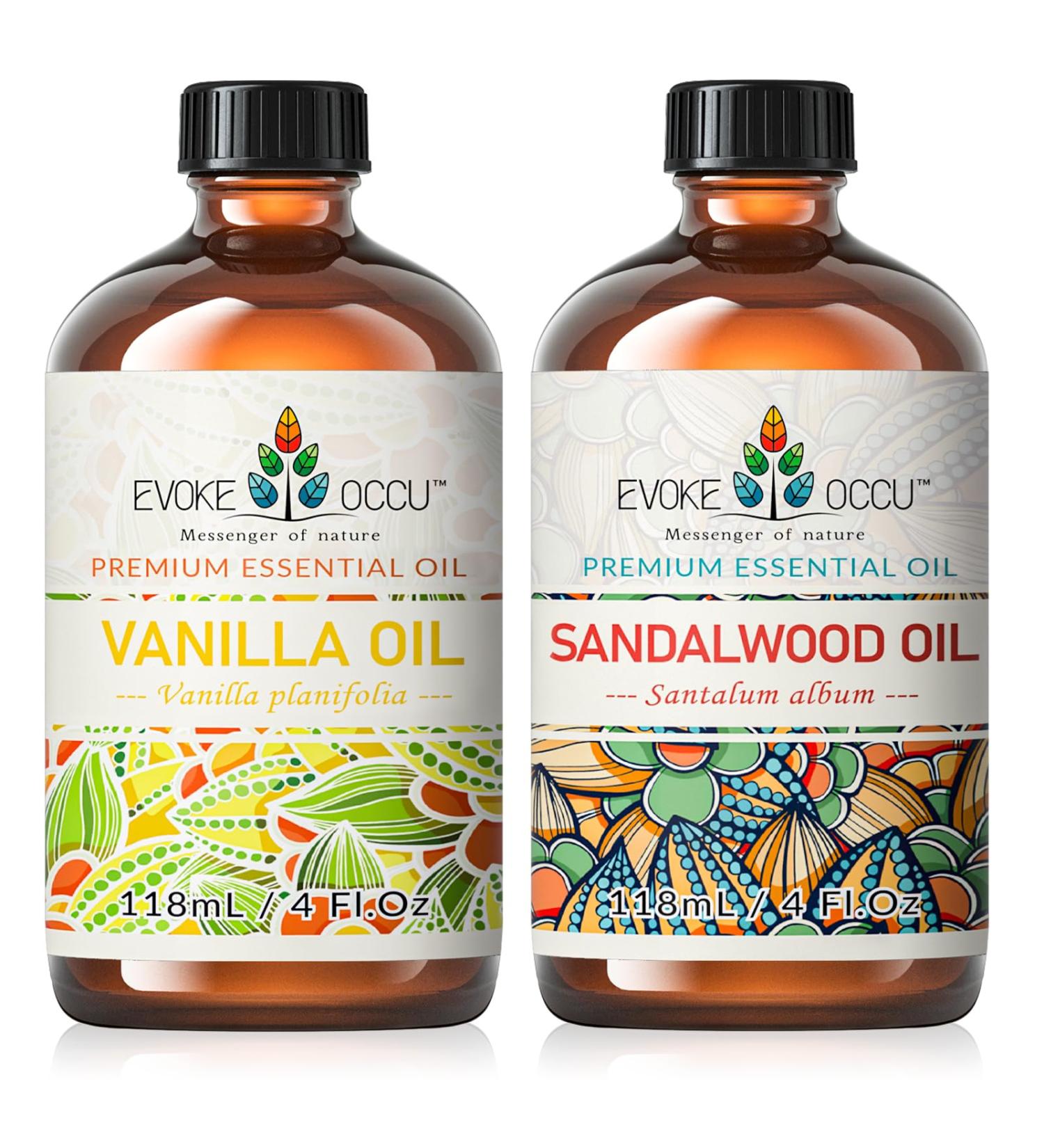 EVOKE OCCU Vanilla Essential Oil and Sandalwood Essential Oil - 4 Fl Oz - Buy Online on GoSupps.com