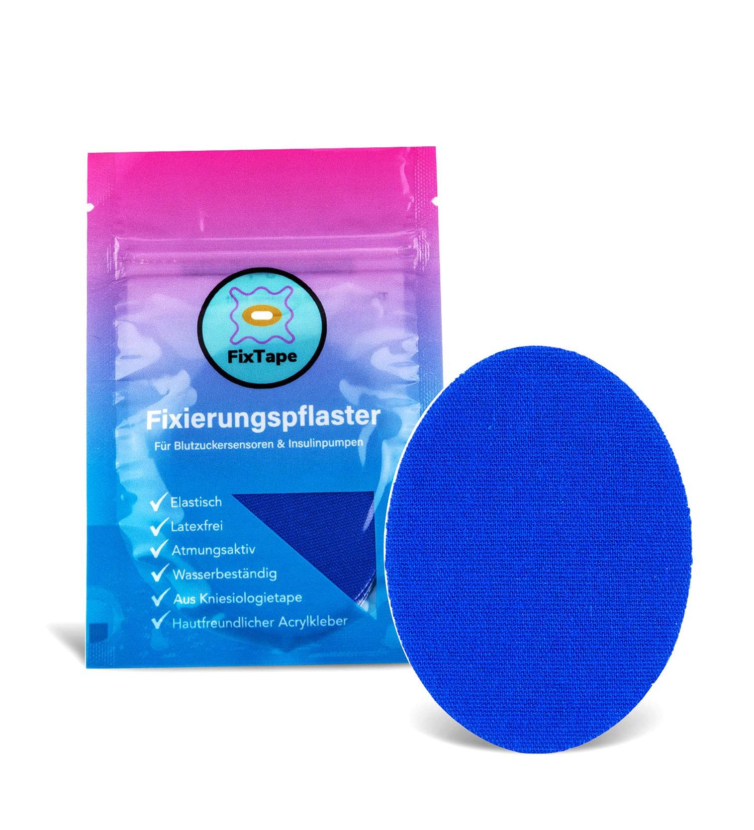 Fixtape Breathable Sensor Tapes for Freestyle Libre 1 & 2 | Self-Adhesive Glucose Sensor Protection Patch | Waterproof & Skin-Friendly | 7 Pieces (Blue) - Buy Online on GoSupps.com