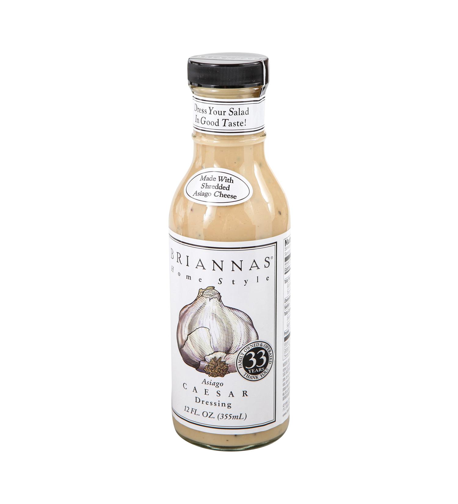 Briannas Caesar Dressing 12 Fl Oz - Pack of 6 | Delicious Salad Dressing for Home and Restaurants - Buy Online on GoSupps.com