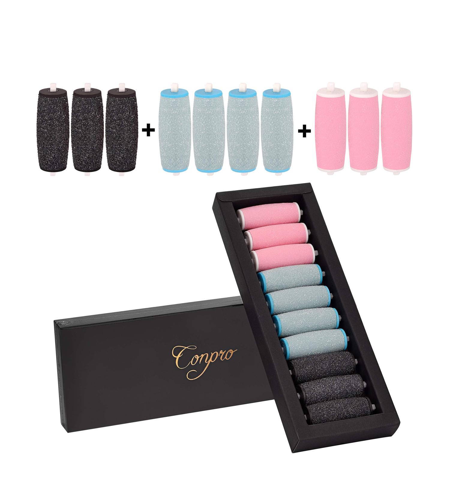 Conpro Velvet Smooth Replacement Rollers - 10 Pack - Pumice for Express Pedi - 3 Roughness Levels - Efficient Cornal Remover  - Buy Online on GoSupps.com