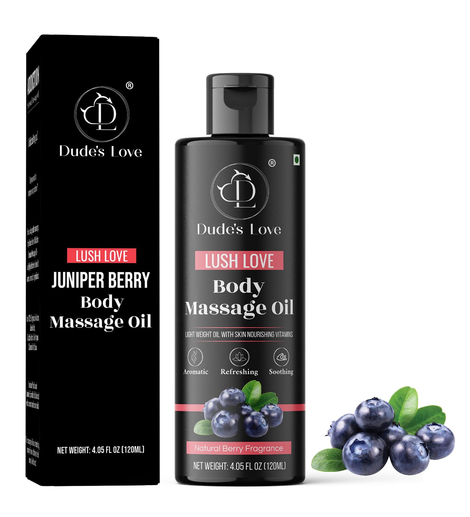 Organic - Berry Edible Body Massage Oil - Revitalising Detoxifying & No Stain | Non-Sticky Aromatherapy Oil with Lime & Juniper Berry Essential Oil Lush Love - Berry 120 ml (Pack of 1) - Buy Online on GoSupps.com