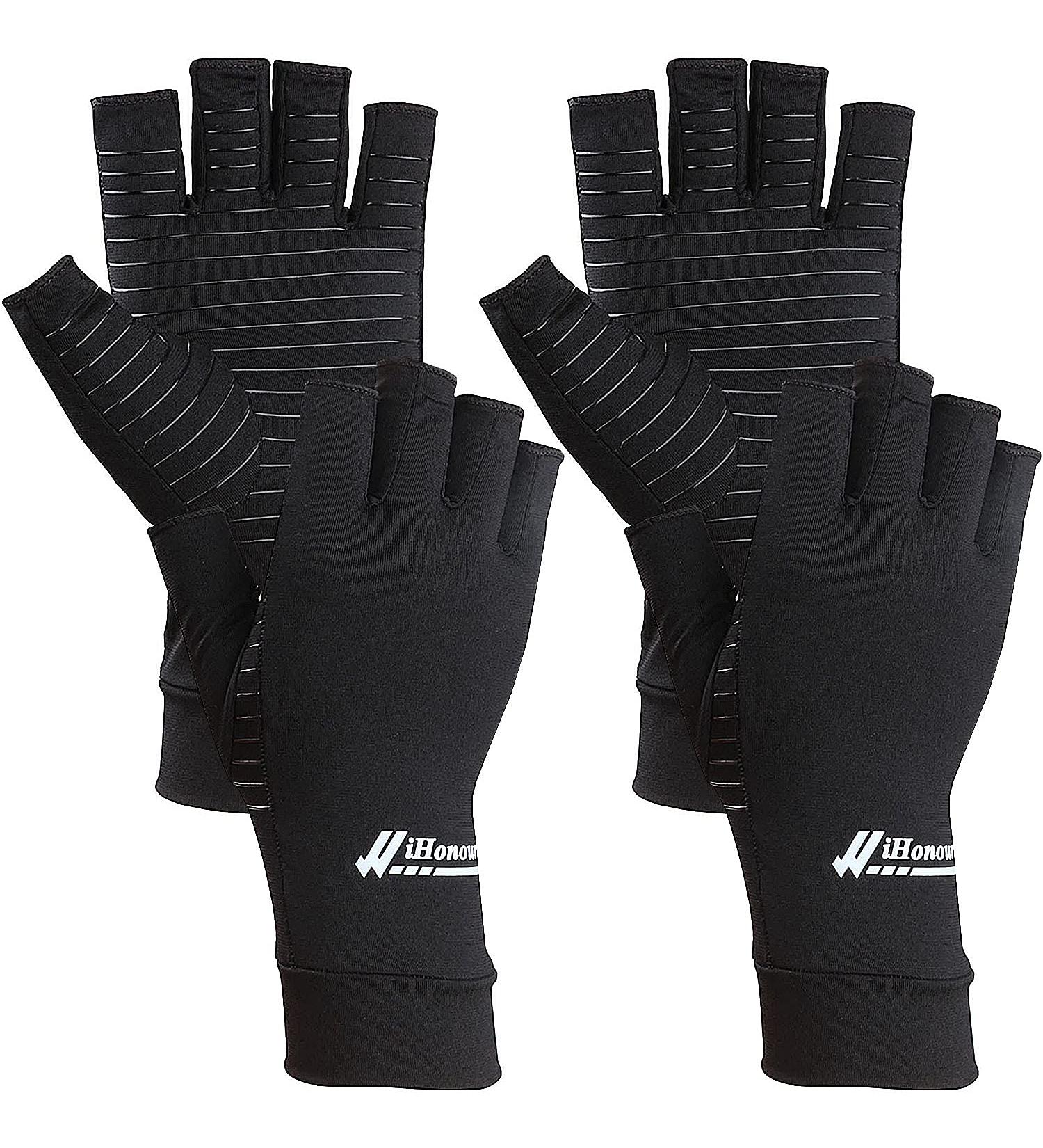 Copper Arthritis Compression Gloves for Men & Women - Medium Size (2 Pairs) - Buy Online on GoSupps.com