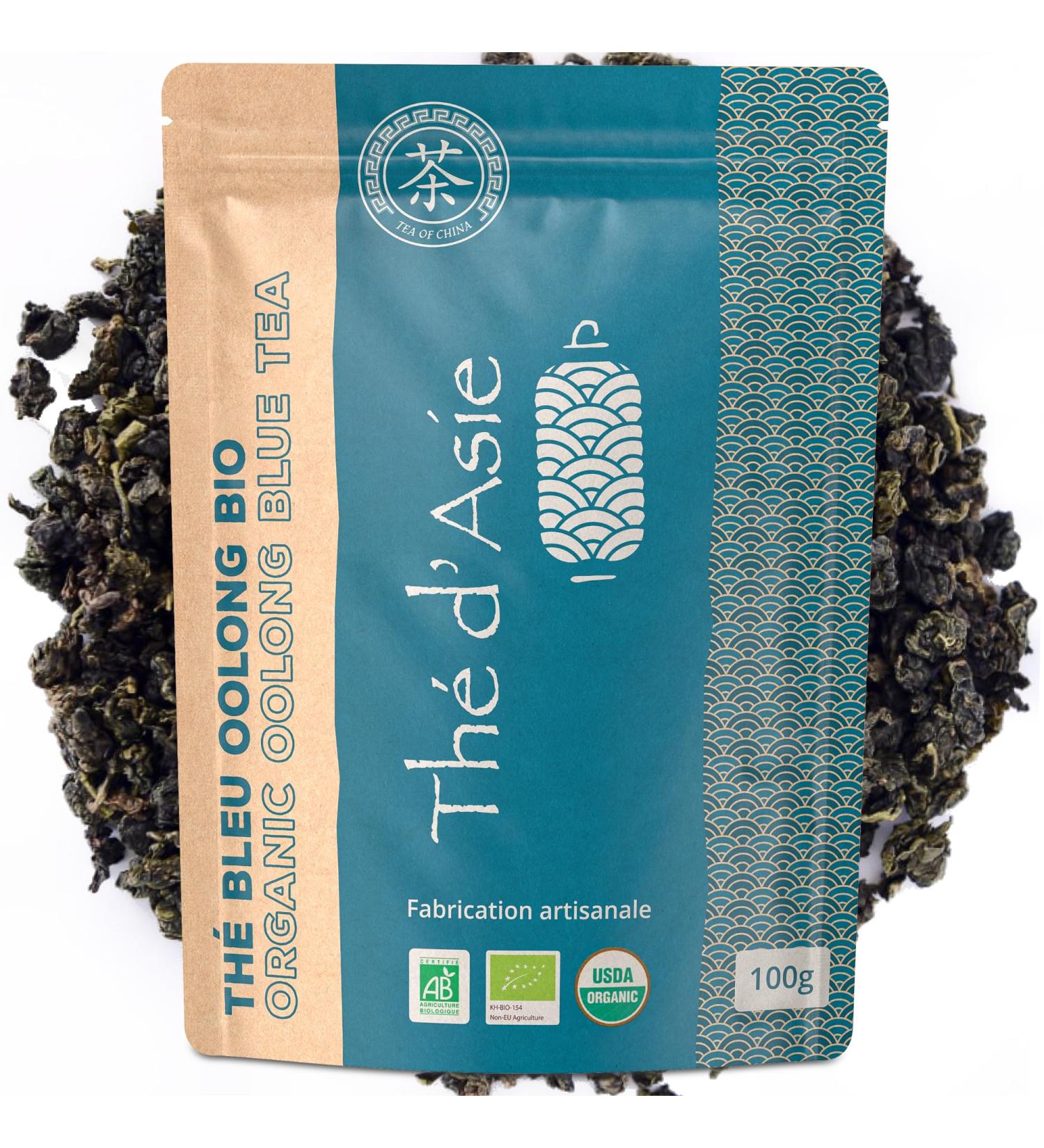 Khla - Organic Blue Oolong Tea 100g - Blue Tea - Wulong Tea - Loose Leaf - Asian Tea - China Origin - Herbal Tea & Infusion - Buy Online on GoSupps.com