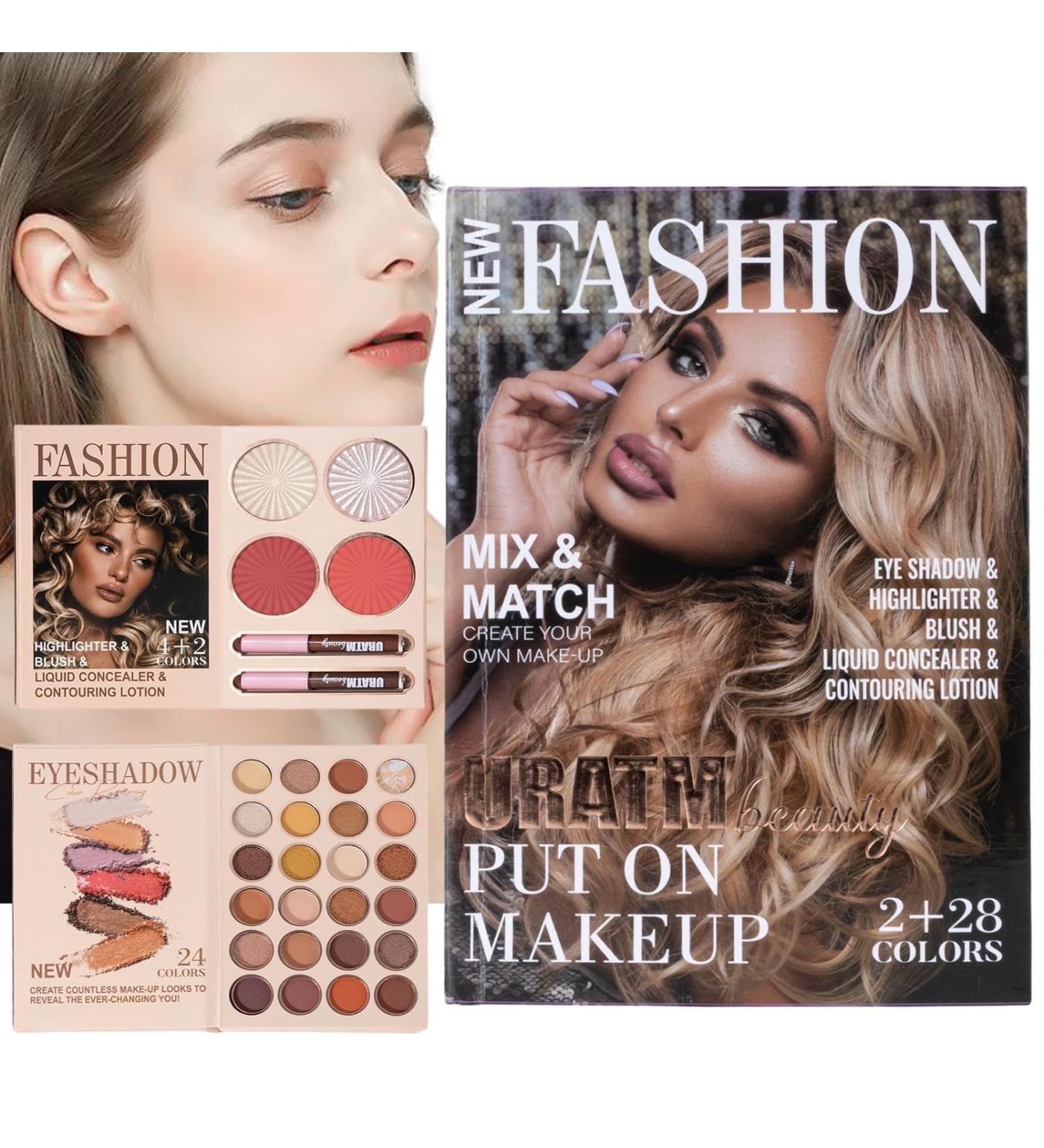  Mppchhn Eyeshadow Palette | 30 Colors Long-Lasting Concealer - Highly Pigmented Eye Powder Palette - For Cheeks and Face Daily Travel Parties Birthday Wedding Women - Buy Online on GoSupps.com