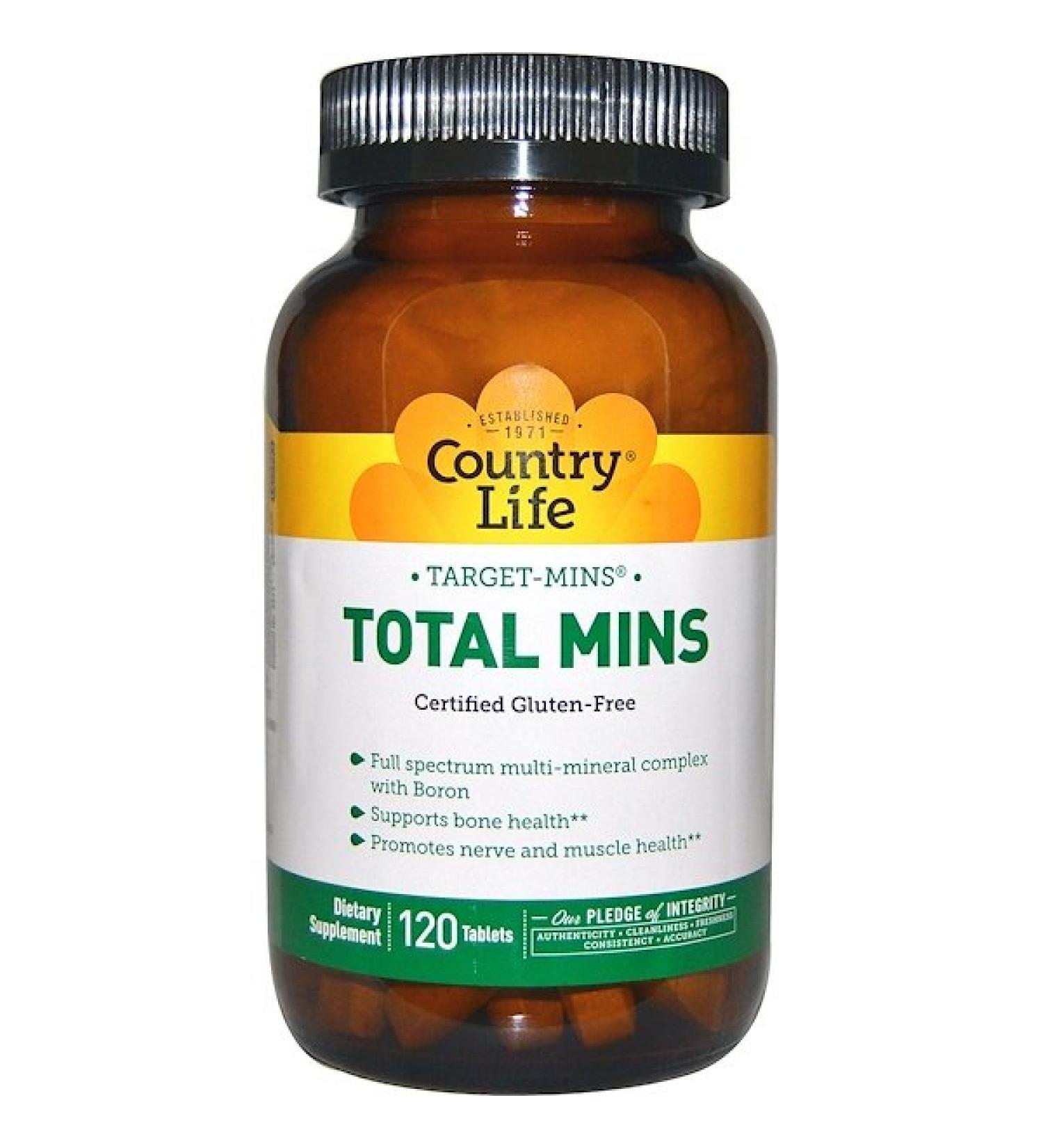 Country Life Target-Mins Total Mins 120 Tablets
