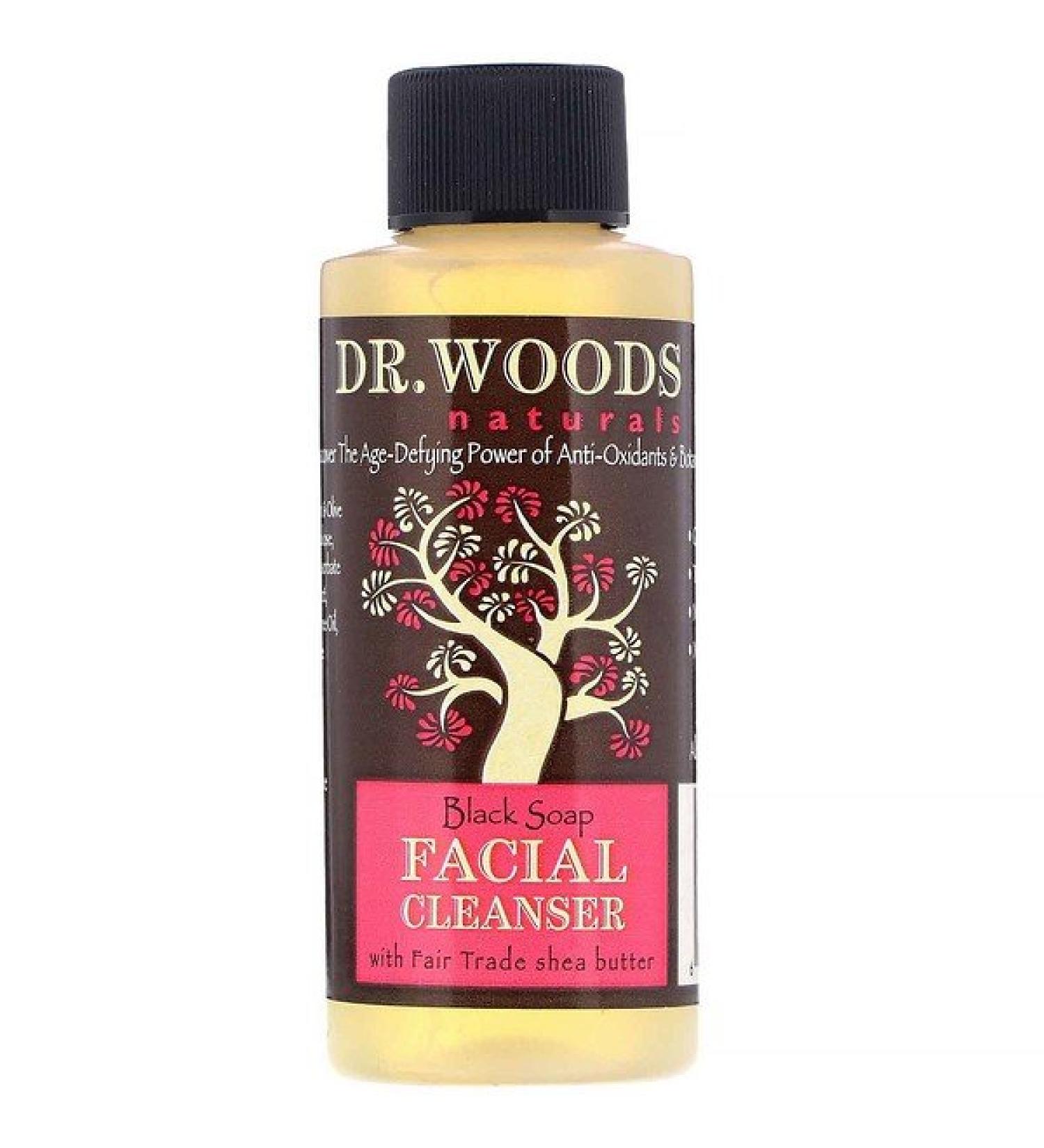 Dr. Woods Facial Cleanser Black Soap 2 fl oz (59 ml)